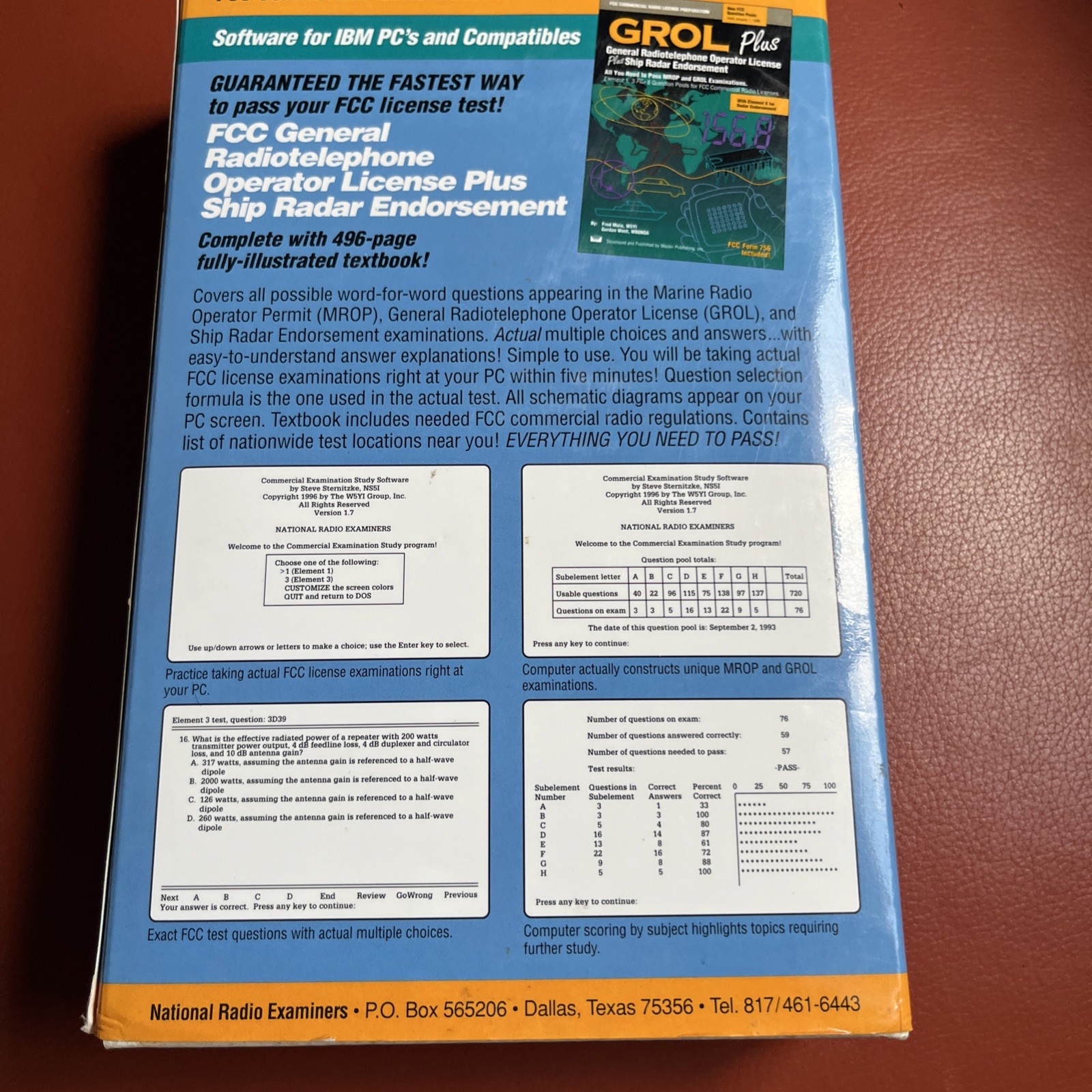 FCC Grol Plus: General Radiotelephone Operator License Plus SHIPRadar SOFTWARE