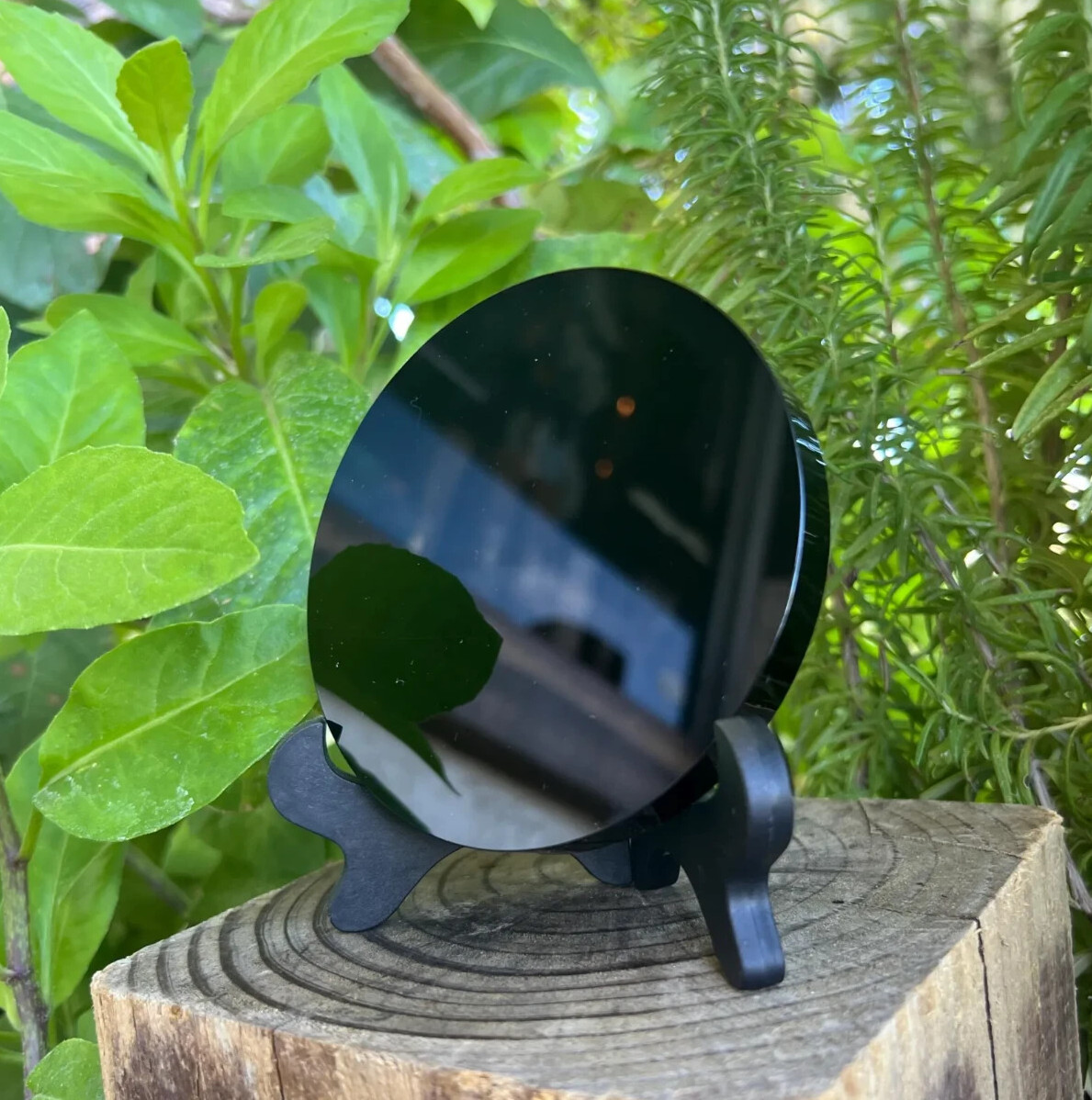 Black Obsidian scrying mirror Protective Divination Tools Home Decor Energy