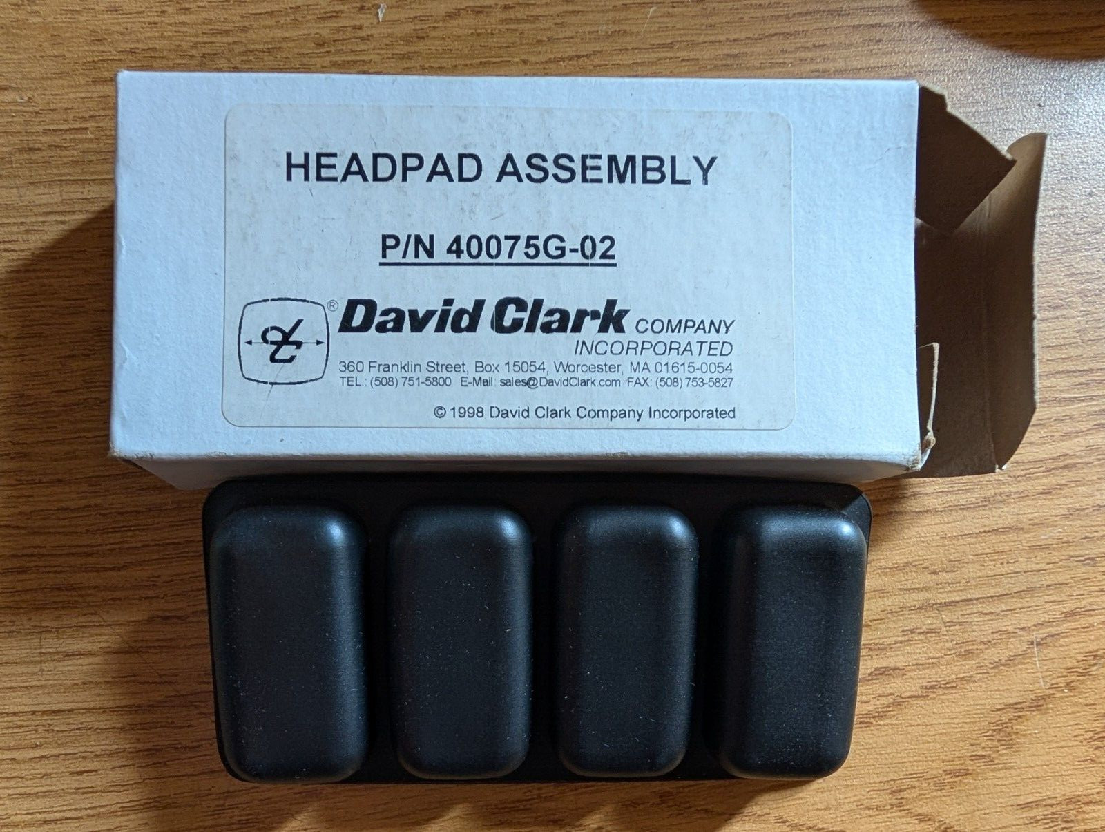GENUINE DAVID CLARK PILLOW HEAD PAD p/n 40075G-02