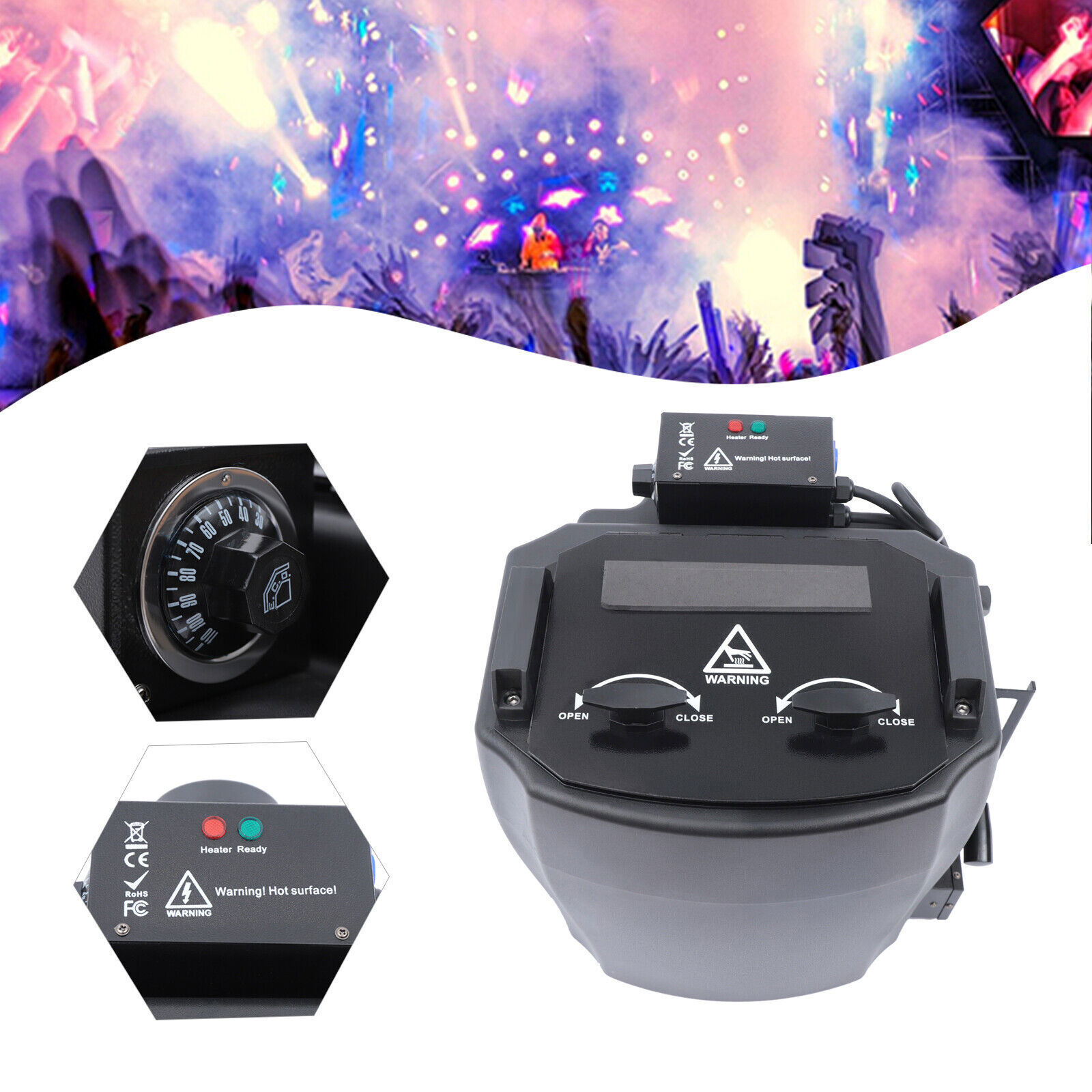 6000W Dry Ice Fog Machine Low Lying Smoke Machine Stage Effect For Wedding Party