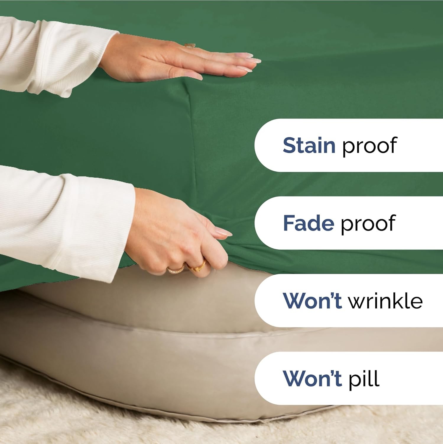 Extra Deep King Fitted Sheet - Hotel Luxury Single Fitted Sheet Only - Easily