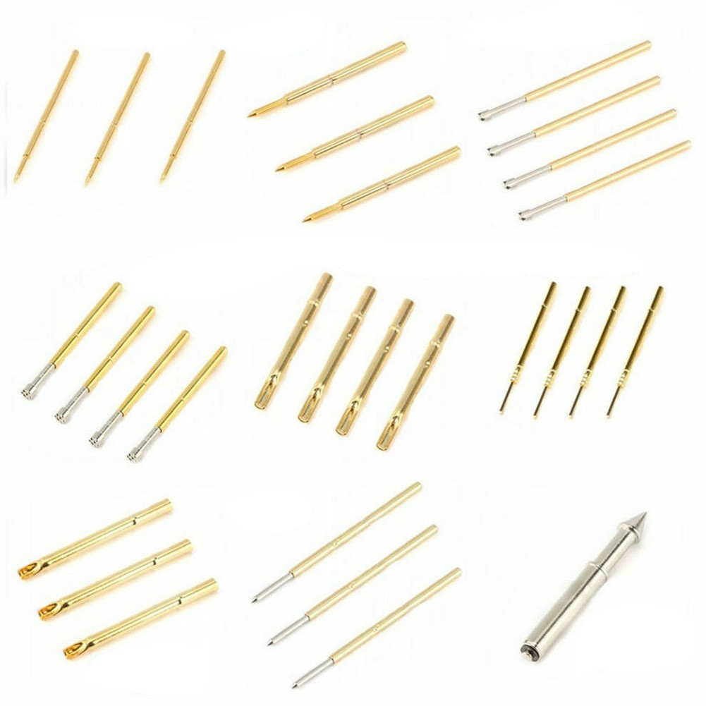 Gold plated Phosphor Bronze 0 68mm Spring Test Probe Pogo Pin Bundle (100 pcs)