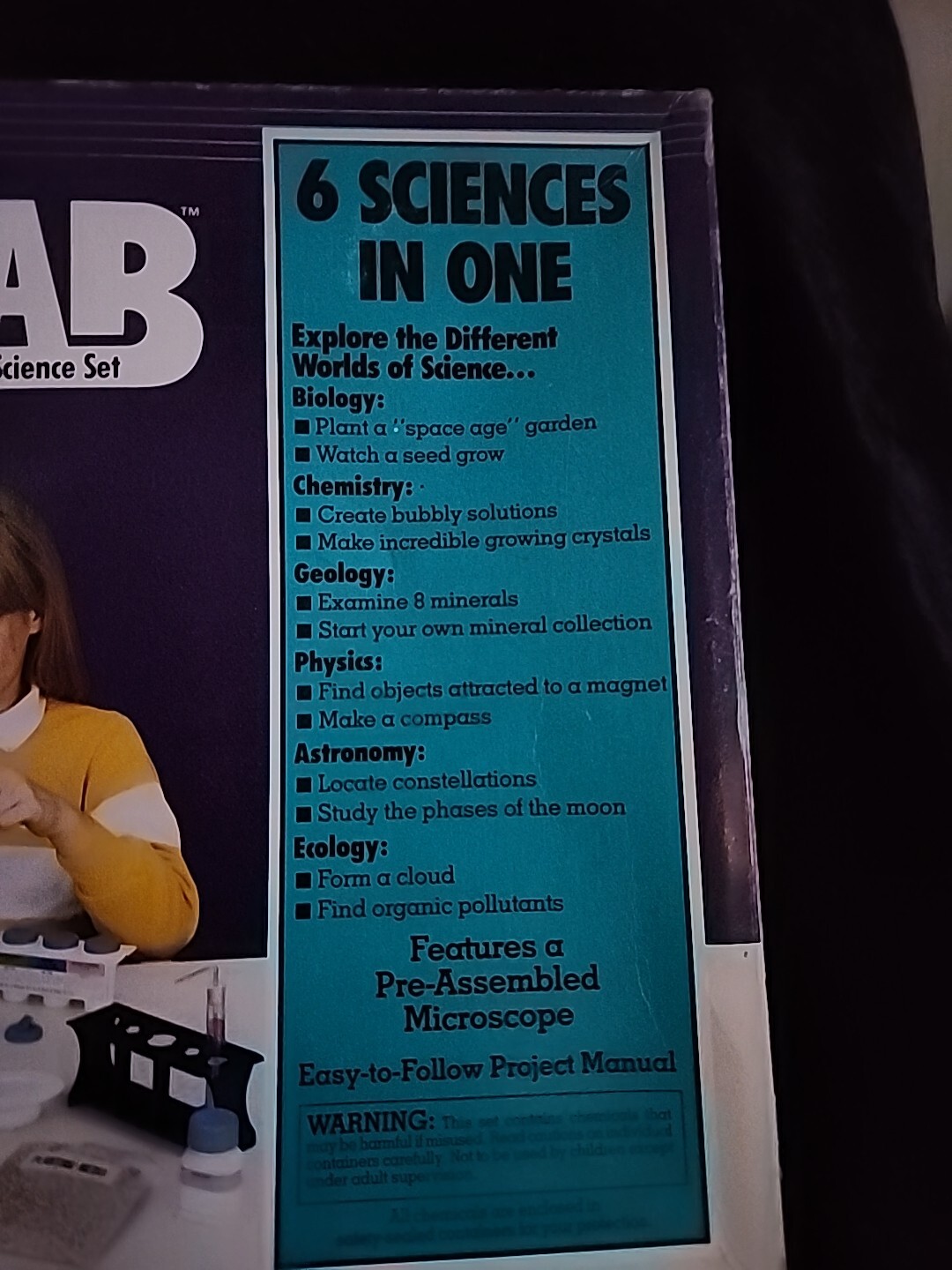 ScienceMulti Lab VTG 1987 Ideal RARE Child LearningW/Microscope New Old Stock