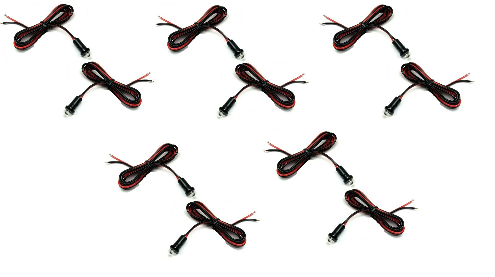 10 pieces Super Bright White LED 12V White Super Bright Steady LED for Car Audio