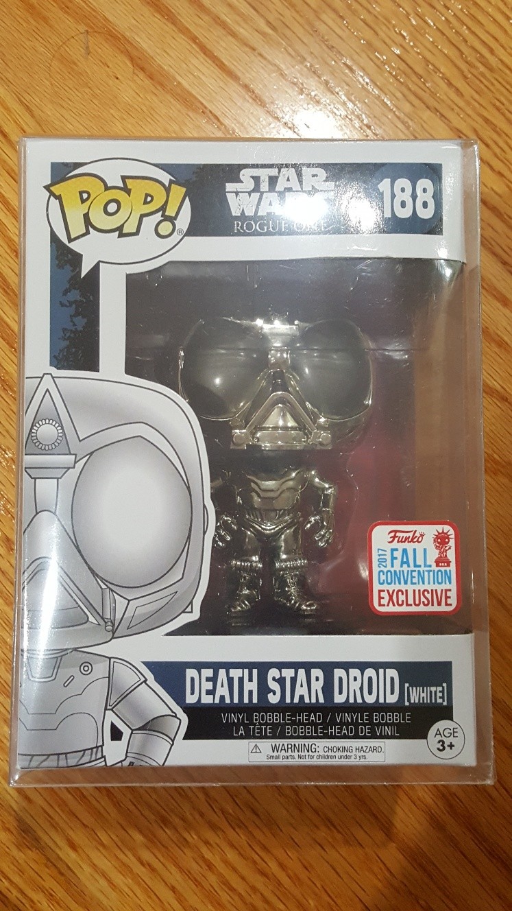NYCC 2017 EXCLUSIVE! FUNKO POP! Star Wars Death Star Droid w/STICKER+PROTECTOR