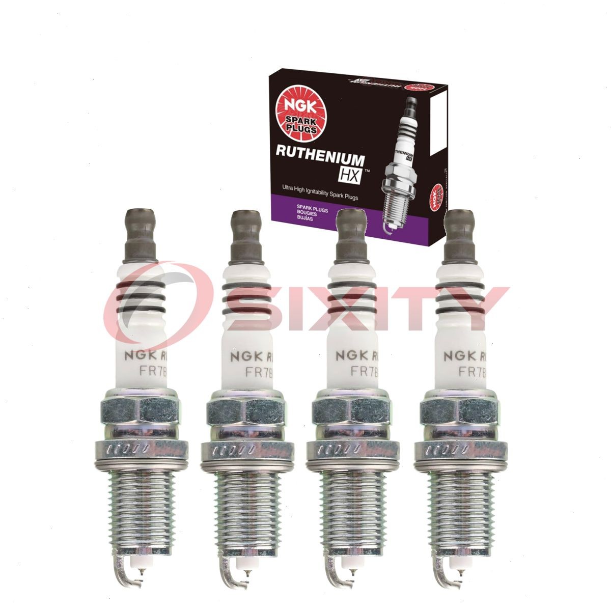 4 pcs NGK Ruthenium HX Spark Plugs for 1997-2001 Saturn SW2 1.9L L4 - Engine ev