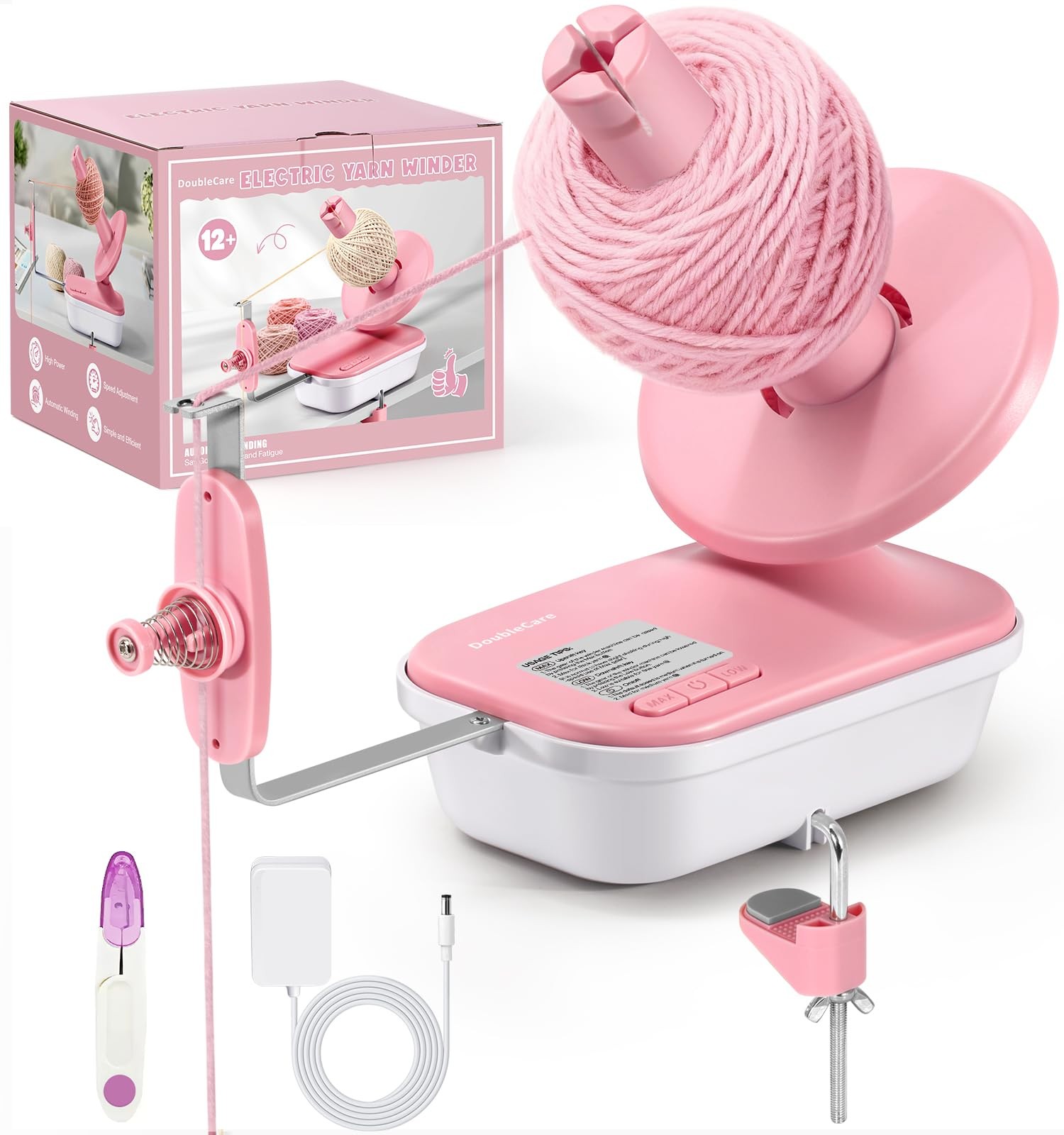 Electric Yarn Winder, 2026 Upgrade High-Speed Automatic Yarn Ball Winder with 3