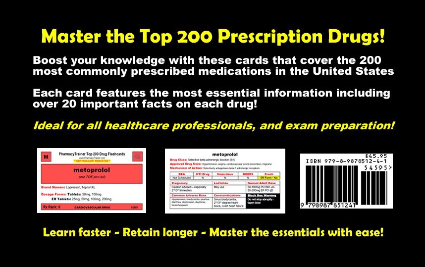 Top 200 Drug Flashcards - 2025 Edition