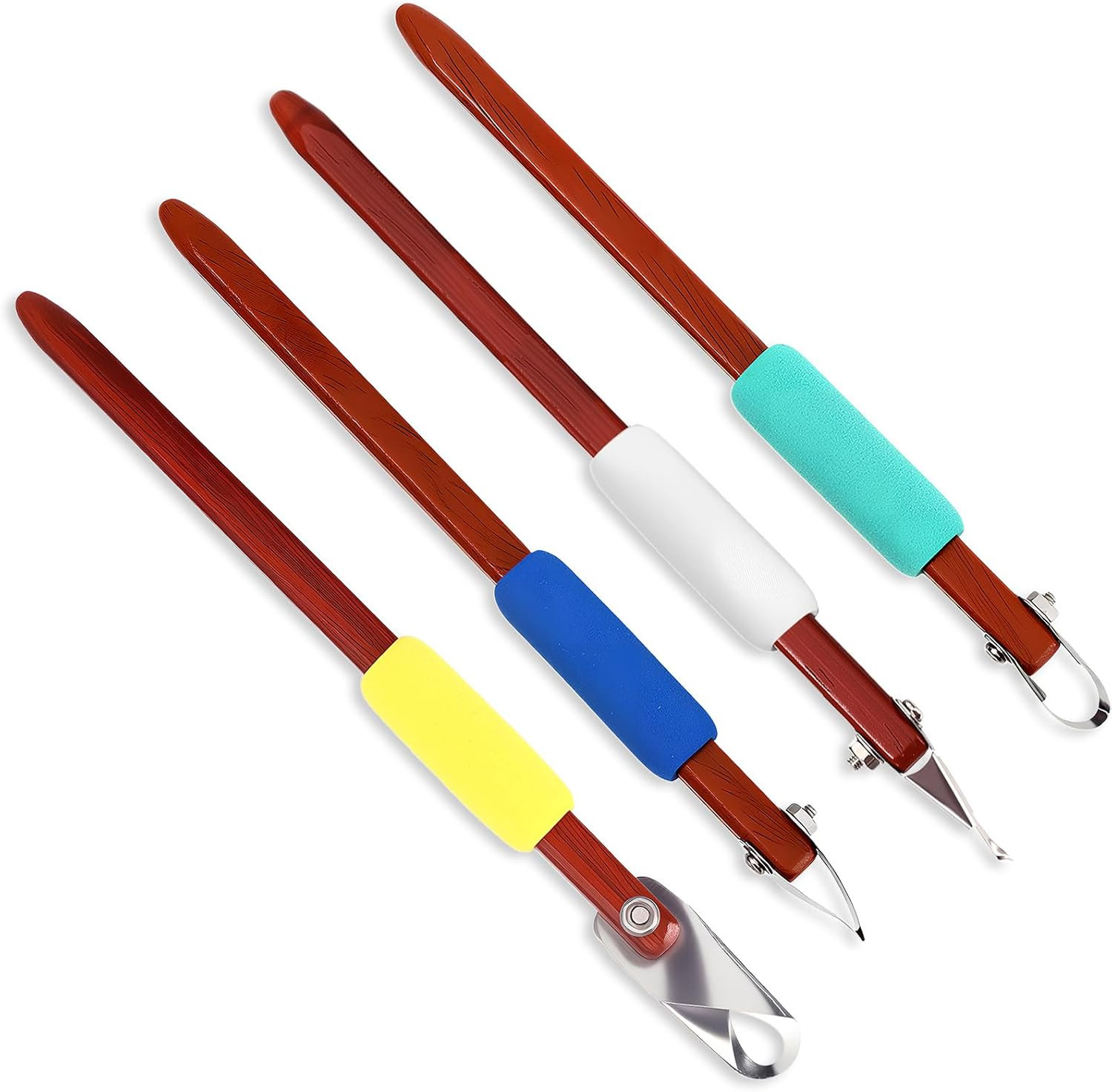 4 Pcs Pottery Carving Tool Set Sculpture Scraper Craft Modelling Tools Red Pear