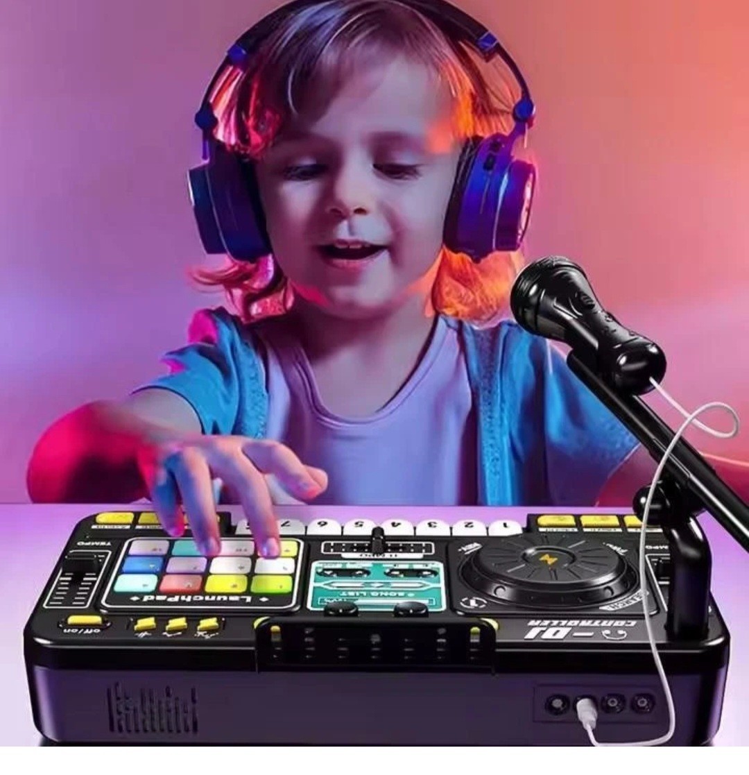 Kids Simulation Dj Mixer Controller Toys Multifunctional Music Effects Electroni
