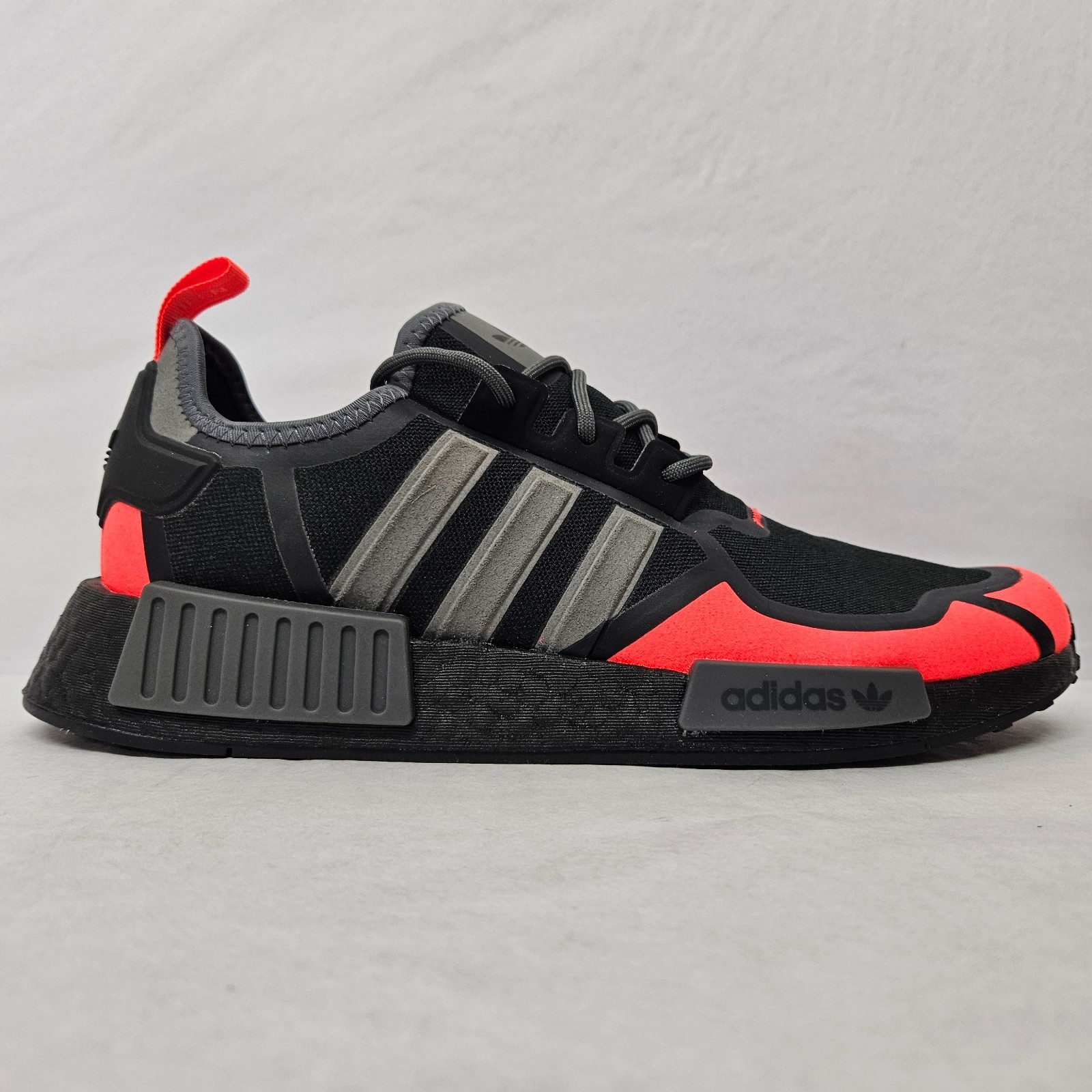 Adidas NMD_R1 Athletic Shoes GZ9274 Black Gray Solar Red Men's Size 9