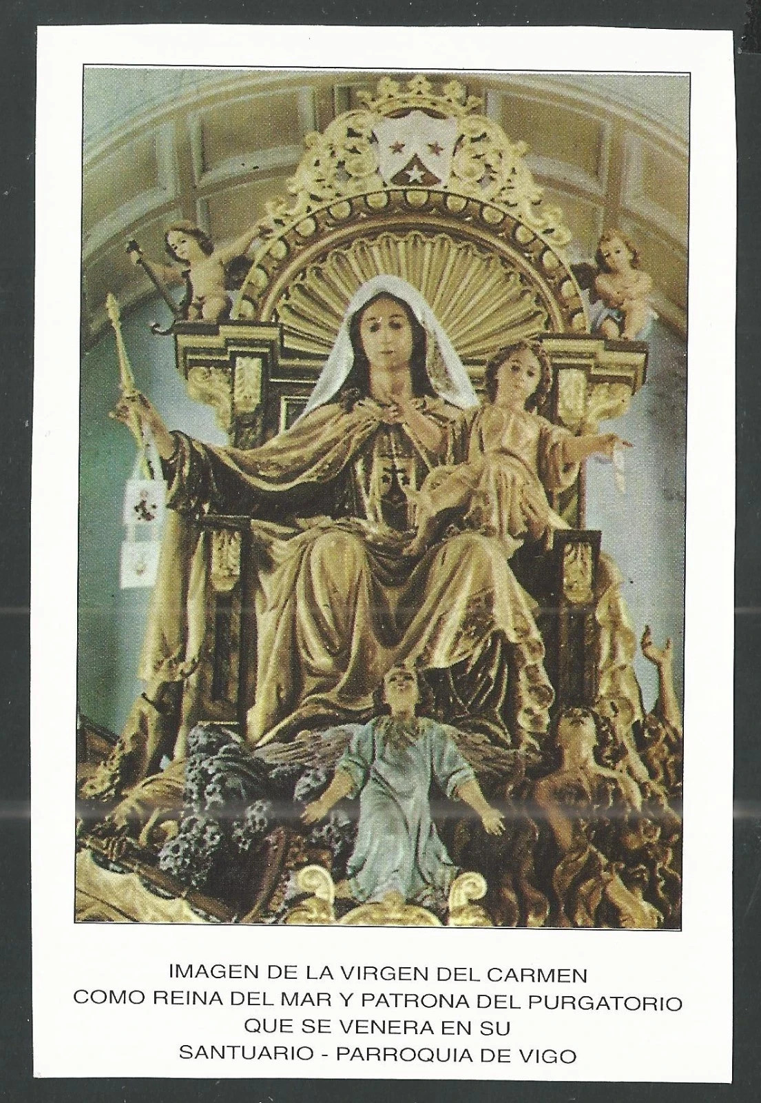 Holy card de la Virgin del Carmen santino image pieuses estampa