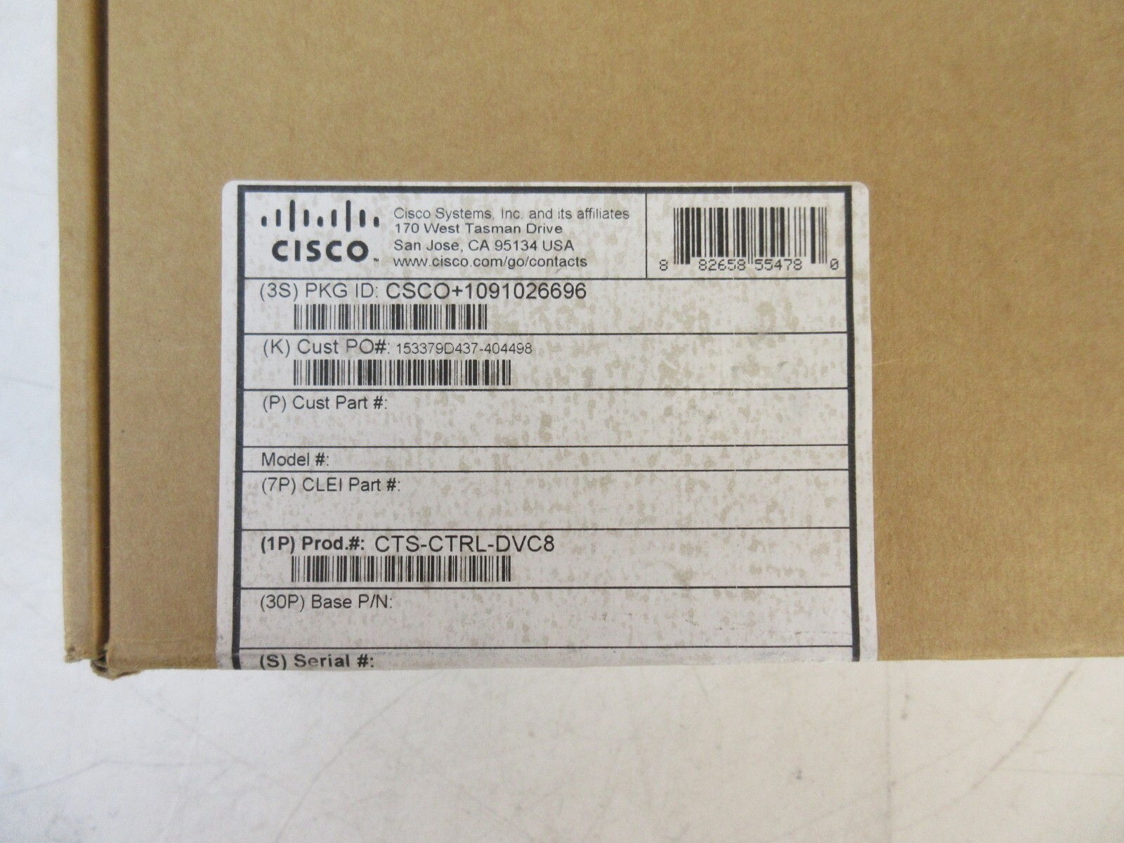 2x Cisco CTS-CTRL-DVC8 TelePresence 8-Inch Touch Screen Missing Some Accessories