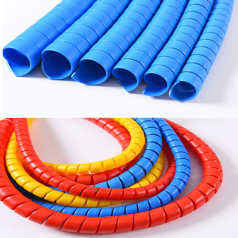 UK 8mm Spiral Cable Wire Protector Wrapping Sleeve Line Organizer Tube Cover