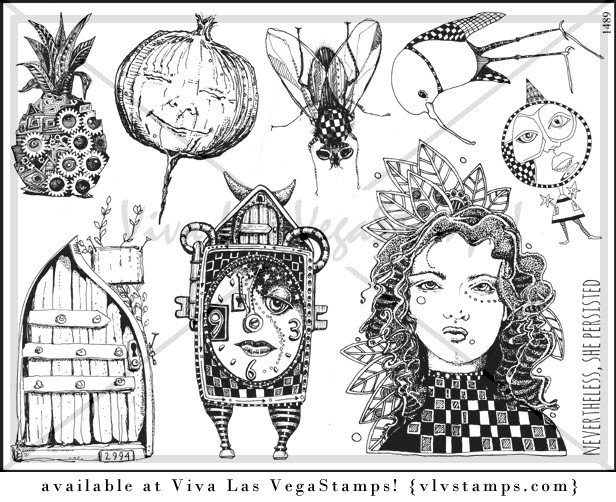 Unmounted Rubber Stamp Plate, Unmounted/Uncut Pink Rubber Stamps