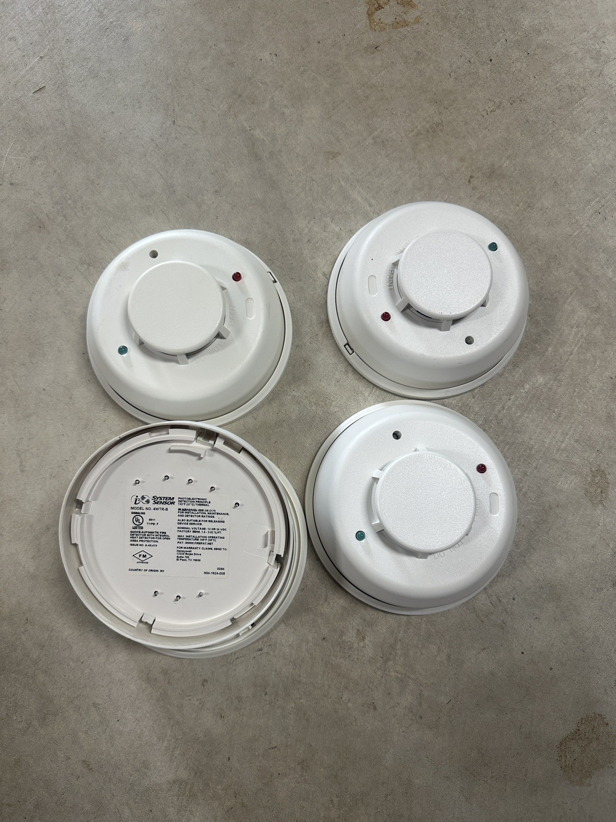 System Sensor 4WTR-B Photoelectric i3 Series Smoke Detector, 4-Wire Thermal Used