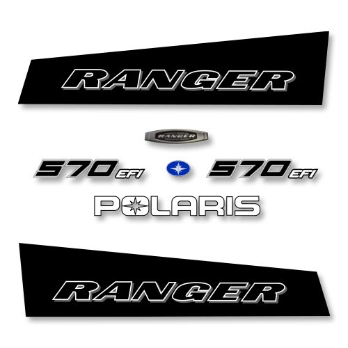 Polaris Ranger 570EFI Decal Kit Utility Vehicle - Black - Aftermarket Kit