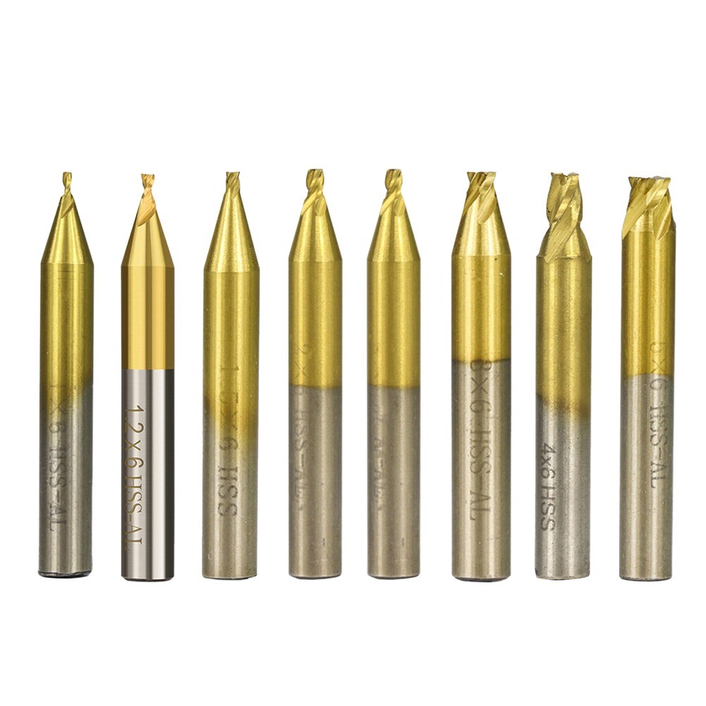 Vertical Key Machine 6mm Shank Milling Cutter for Material Processing 1pc