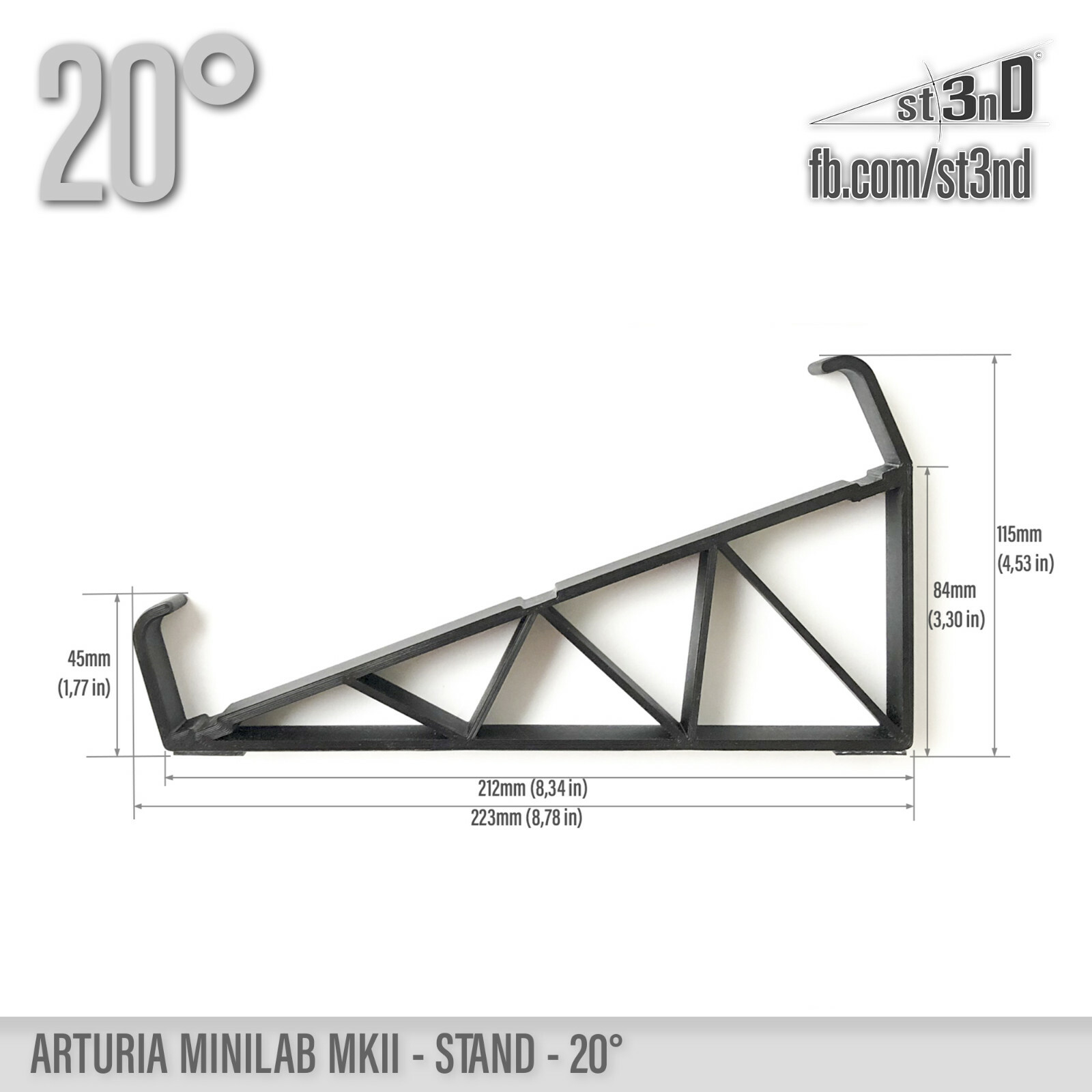 ARTURIA MINILAB MKII STAND - 20 degrees - 3D printed- 100% Buyers Satisfaction