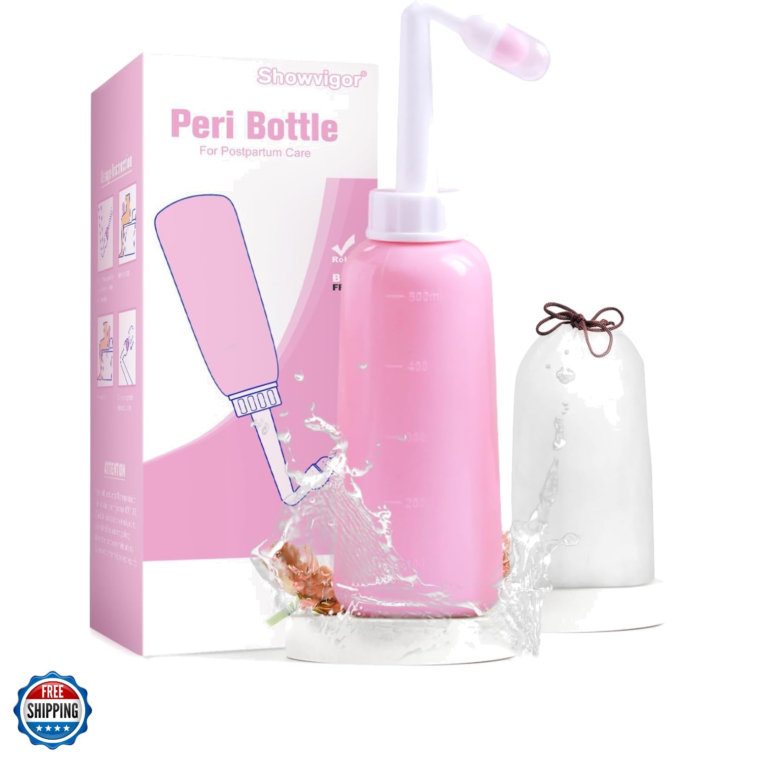 Peri Bottle for Postpartum Care | Upside Down Peri Bottle, Portable Bidet for...