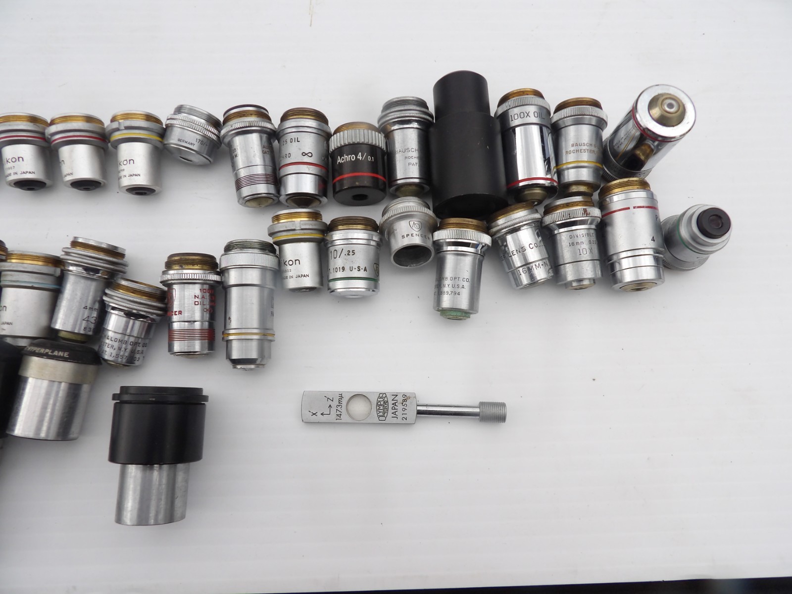 Large Lot of Microscope Objective