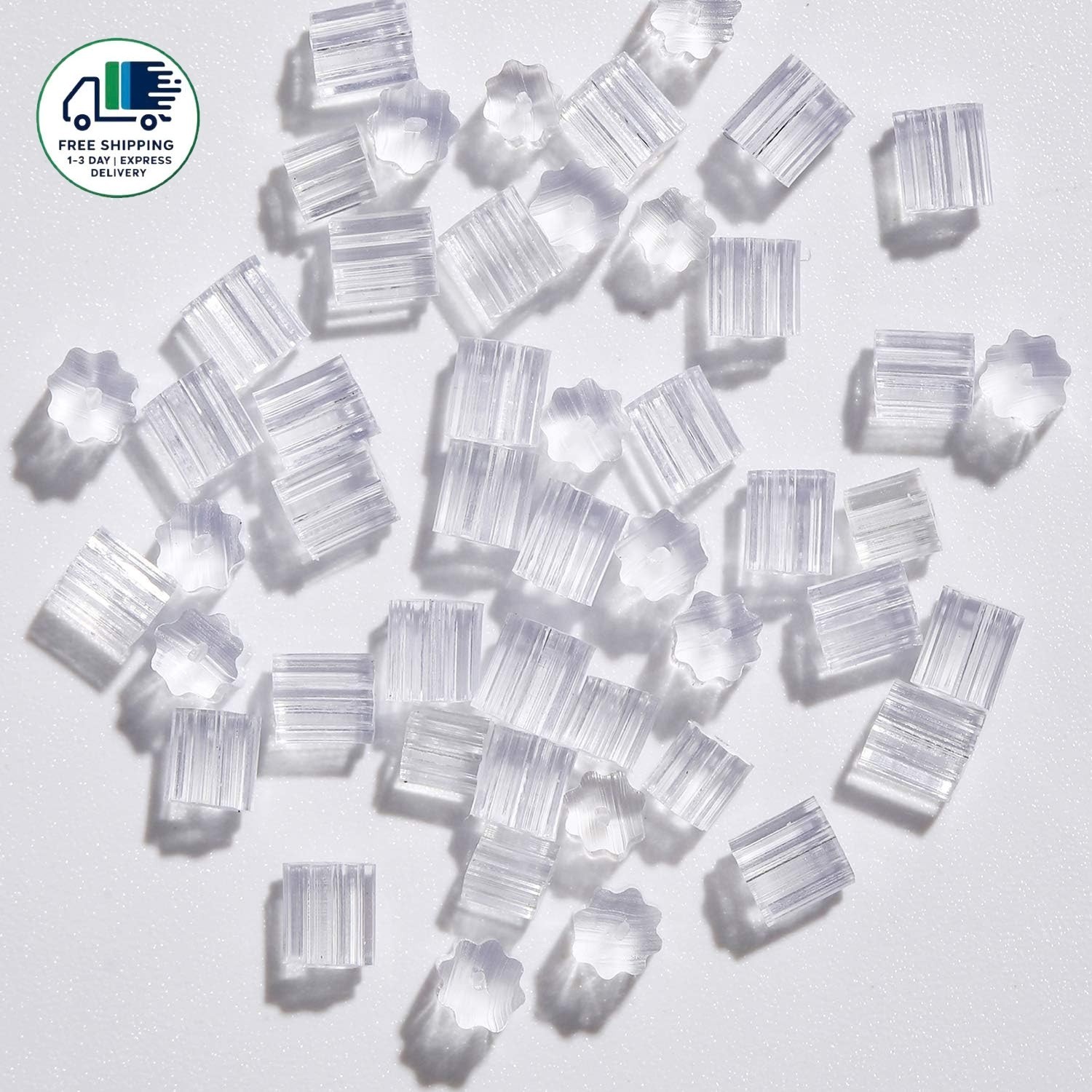Cierres de silicona para pendientes, 200 tapones de repuesto transparentes y