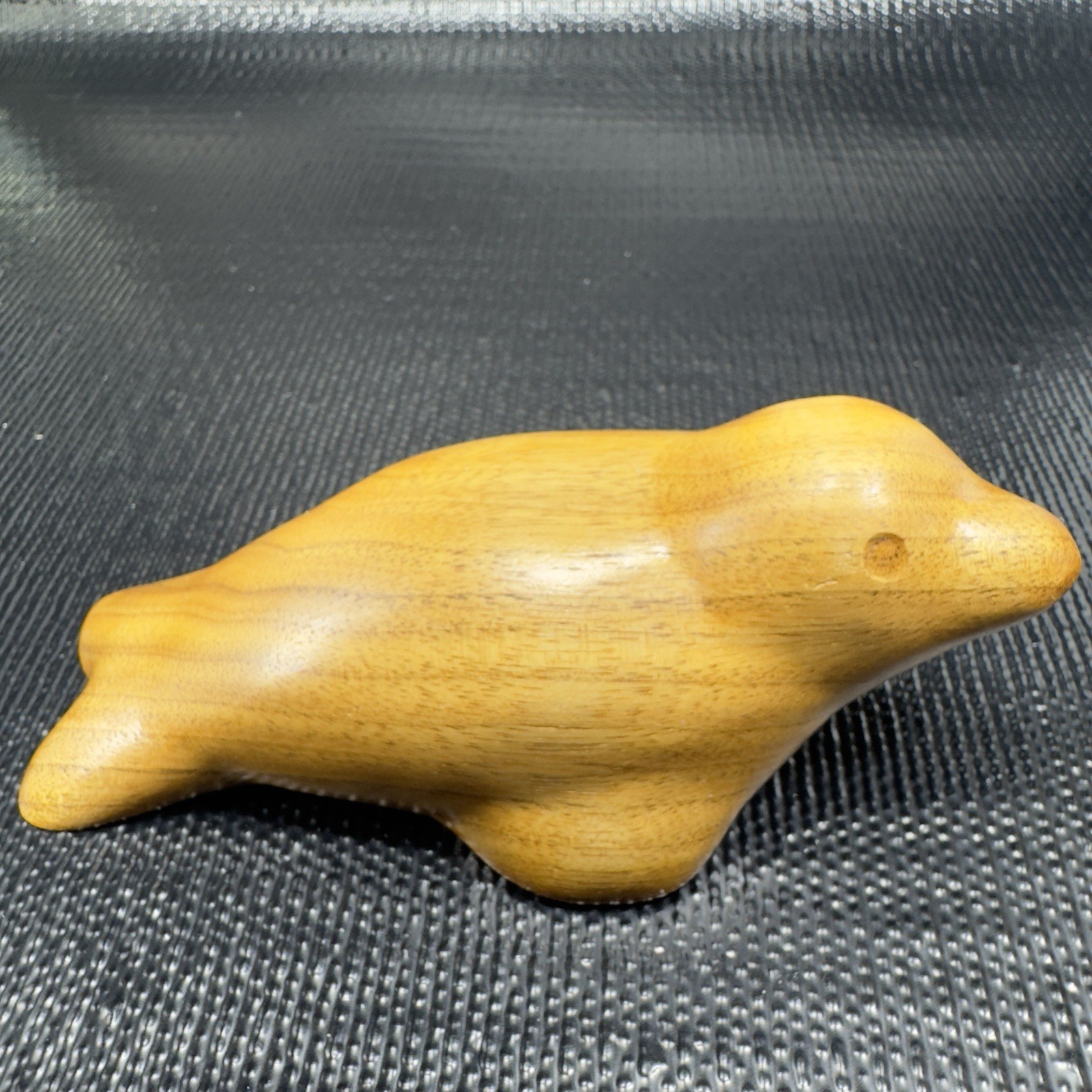 Vintage 1989 Cedar Valley Decor Hand Carved Seal Animal Artist Signed Wood VTG