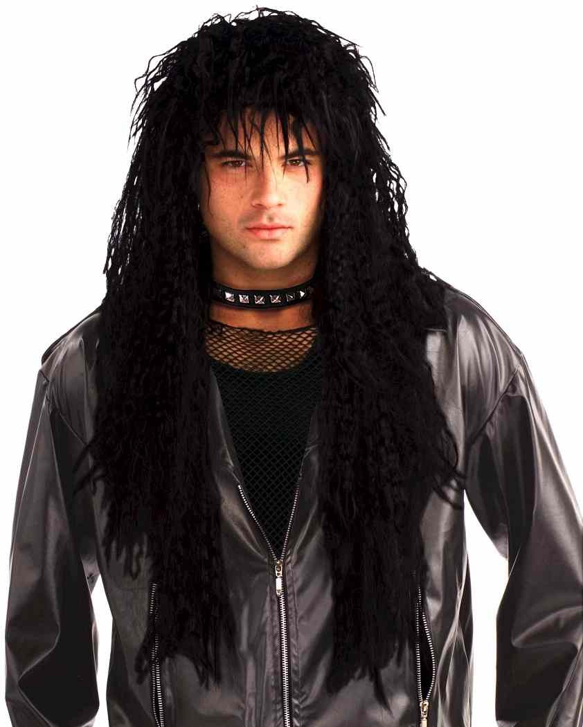 Hard Rocker Wig 80's Rock Star Fancy Dress Up Halloween Adult Costume Accessory