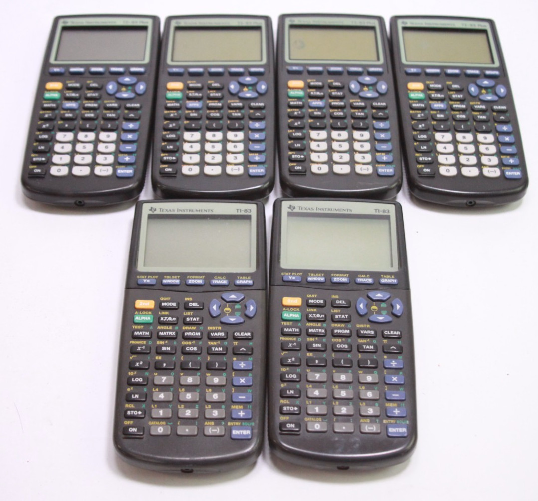 Lot of 6 TI-83 TI-83 Plus Calculators For Parts Repair Read Description