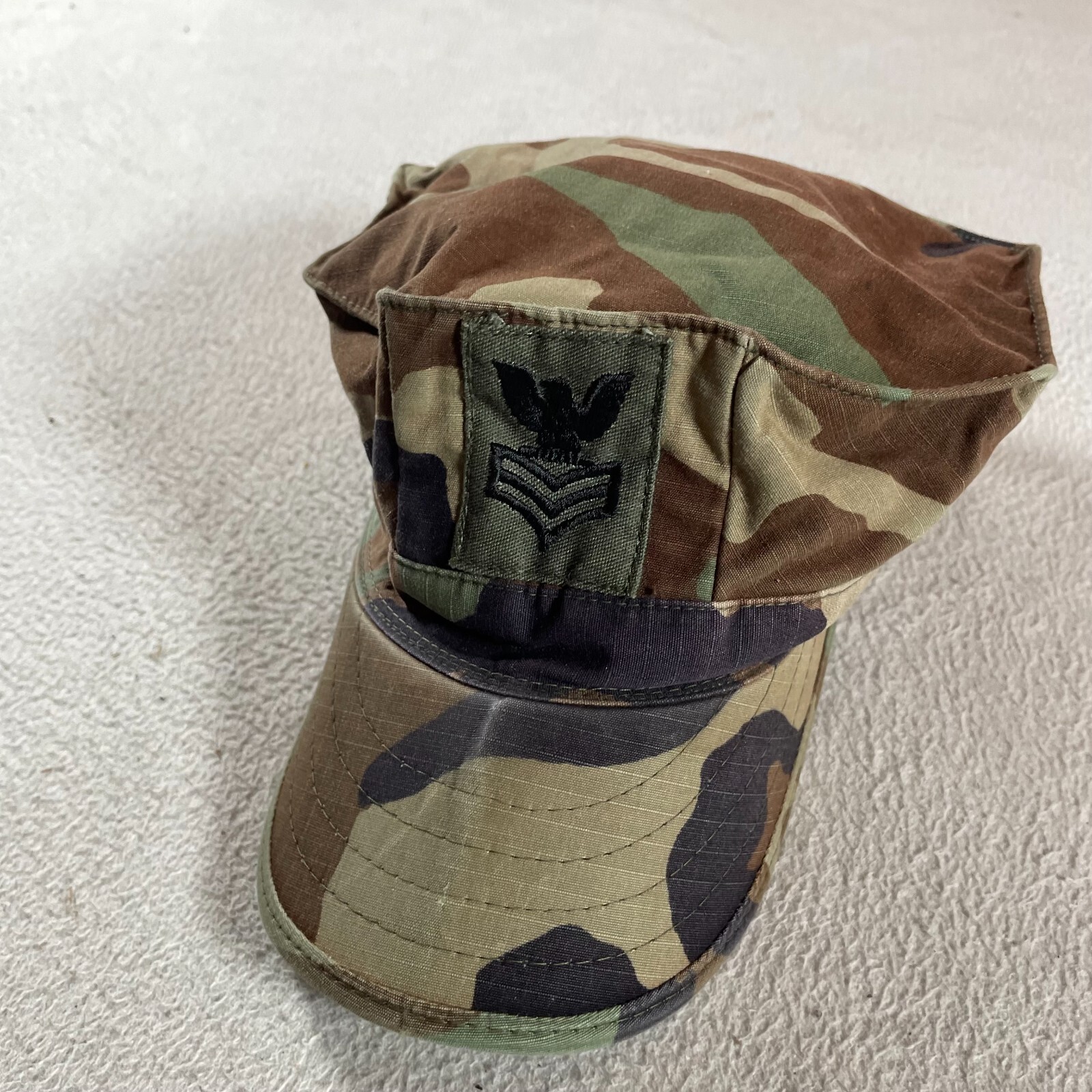 Military Hat Mens Large Hot Weather Cap Camo Woodland Marines Navy Corpsman Hat