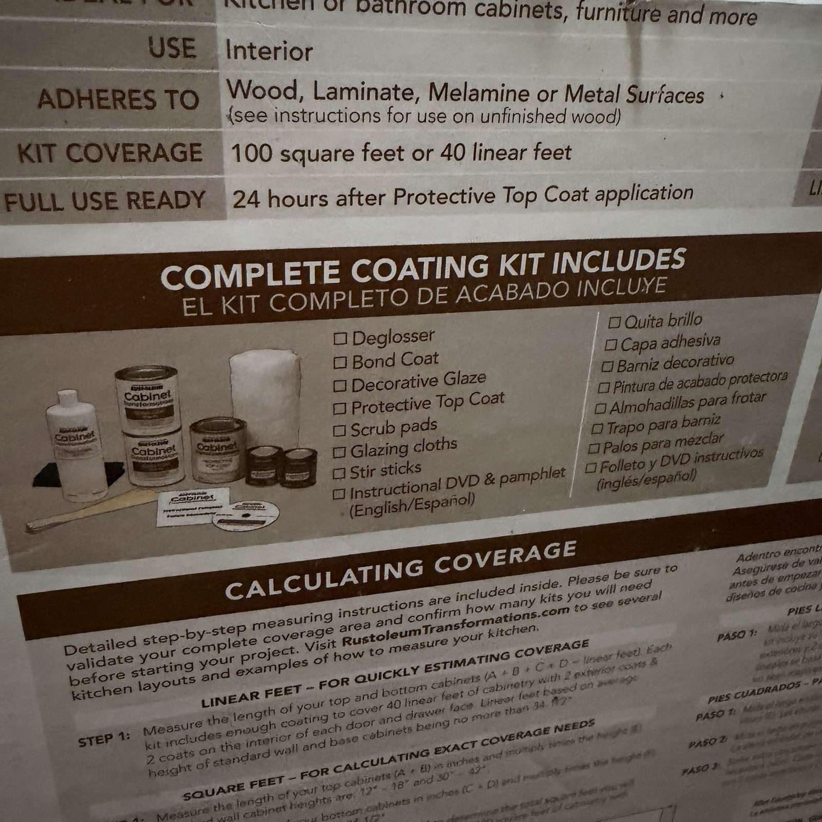 Rustoleum Cabinet Transformations Light Tint Base Complete Coating Kit