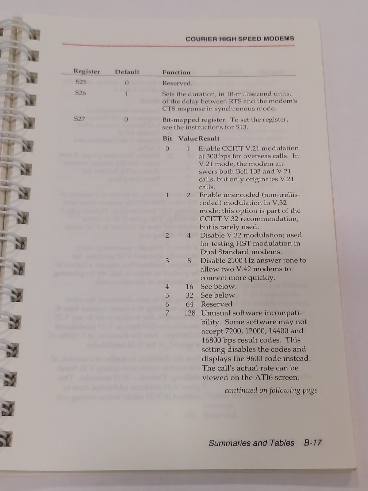 Vintage Robotics Courier High Speed Modems User's Manual, 1992, 1.015.544 Rev. B