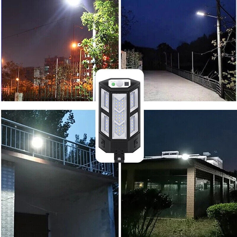 2PCS 99000000LM LED Solar Wall Light Commercial Dusk To Dawn Outdoor Street Lamp