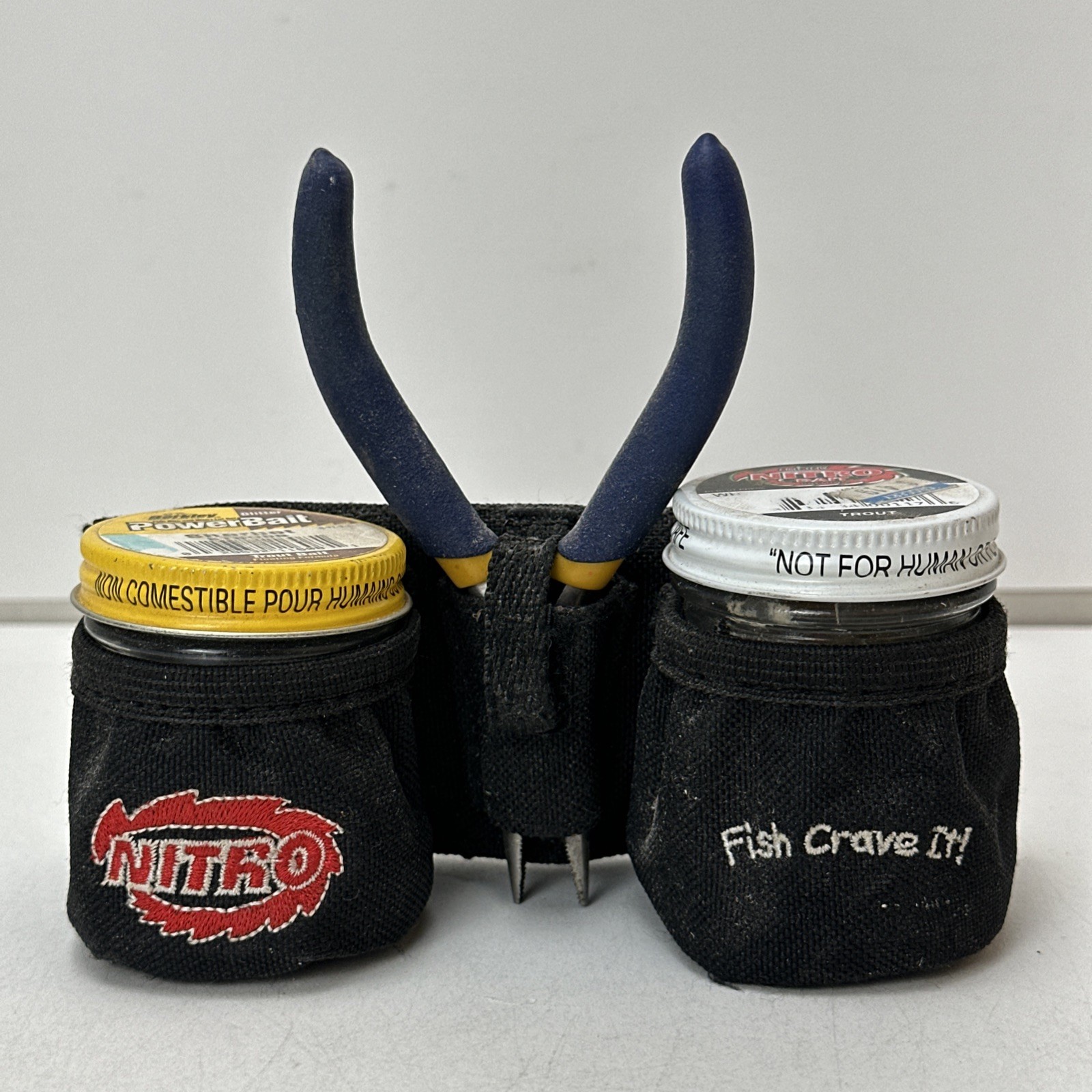 Vintage Eagle Claw Nitro Belt Attachment Bait Lure Jar Holder Fishing Fish Crave