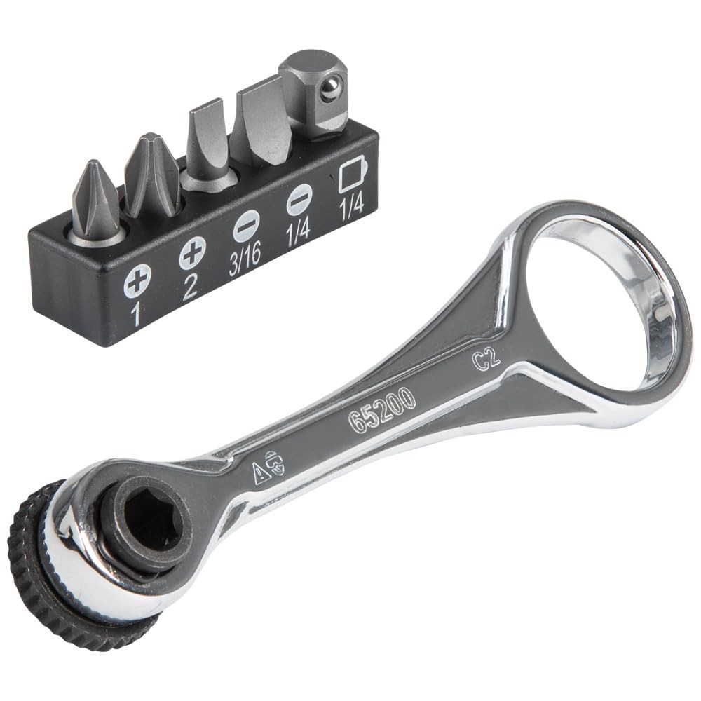 Klein Tools 65200 Ratchet Set, 5-Piece Mini Set Non-Magnetic, Multi