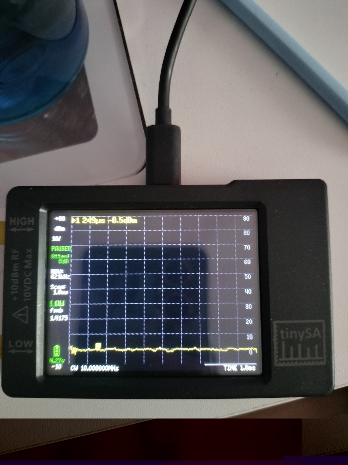 Tiny Spectrum Analyzer TinySA 100kHz-960MHz Portable Frequency Analyzer in Box