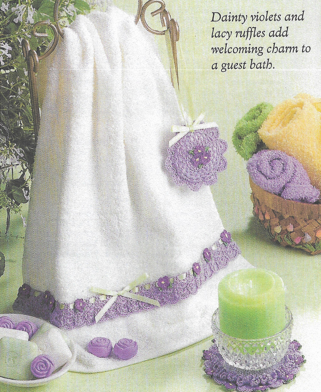Violet Bath Decor crochet PATTERN INSTRUCTIONS
