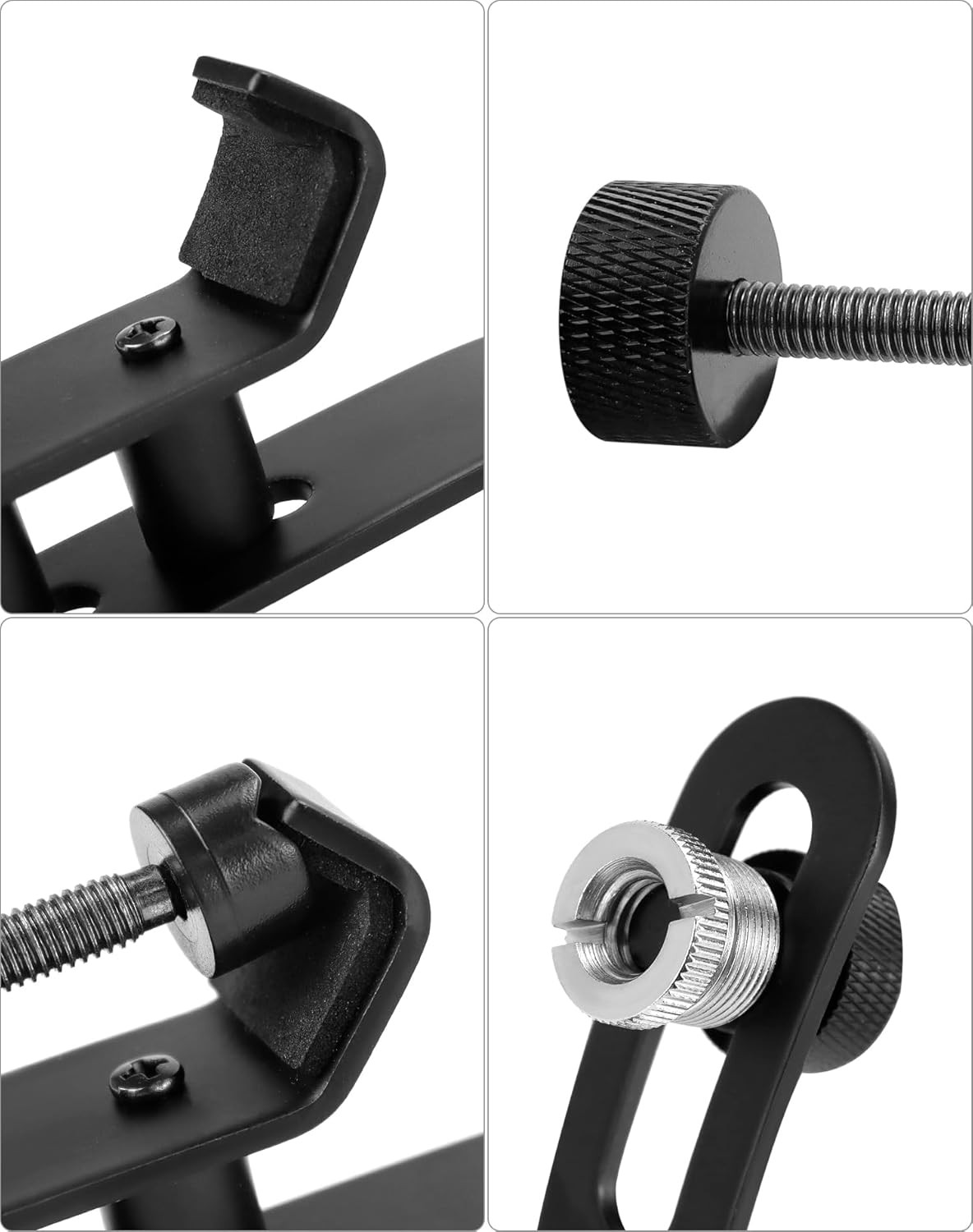 Metal Drum Microphone Shockproof Clip Set with Adjustable C-Clamp Mounts