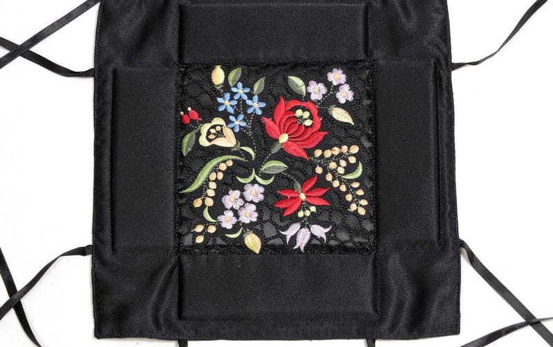 Embroidered Accessory Pouch (Approx. 24×24 cm)