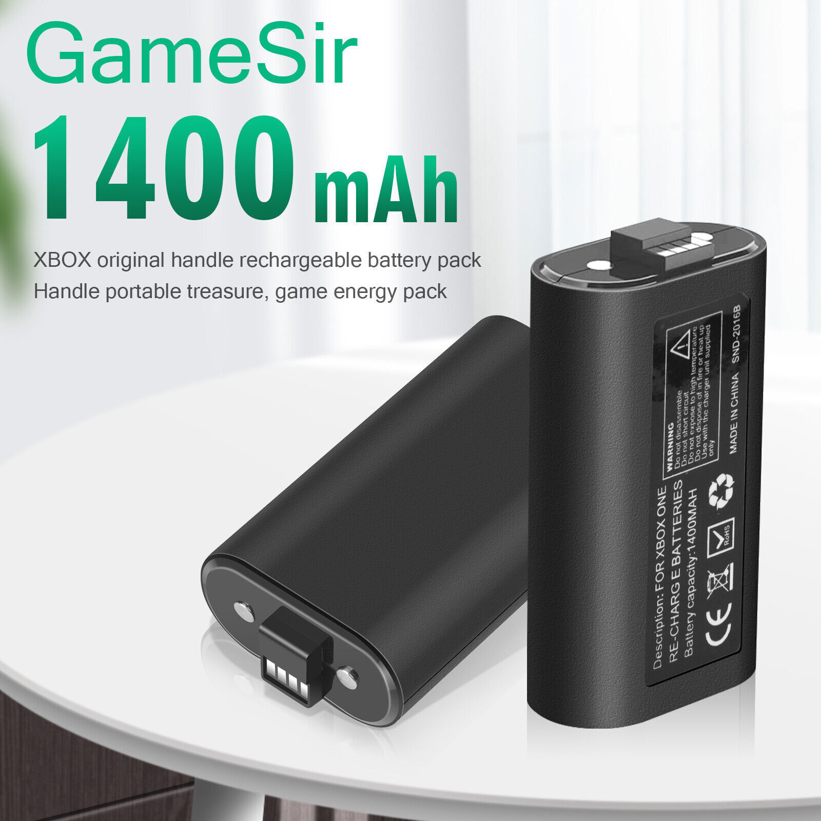 2*Rechargeable Battery+USB Charger Cable Pack For XBOX One/360/S/X Controller US