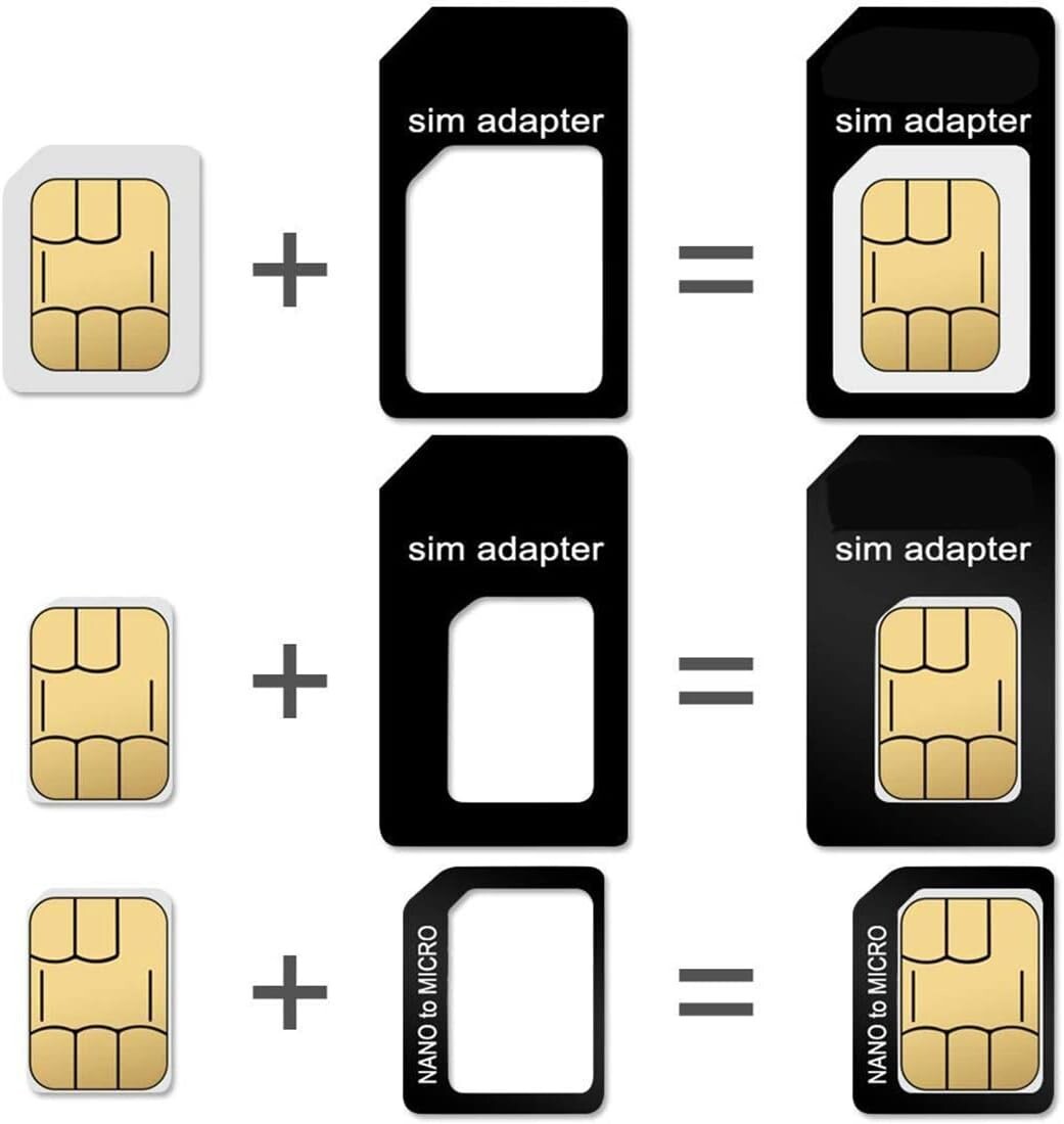 SIM Card Adapter Converter Set for Mobile Devices & Phones (Nano & Micro)