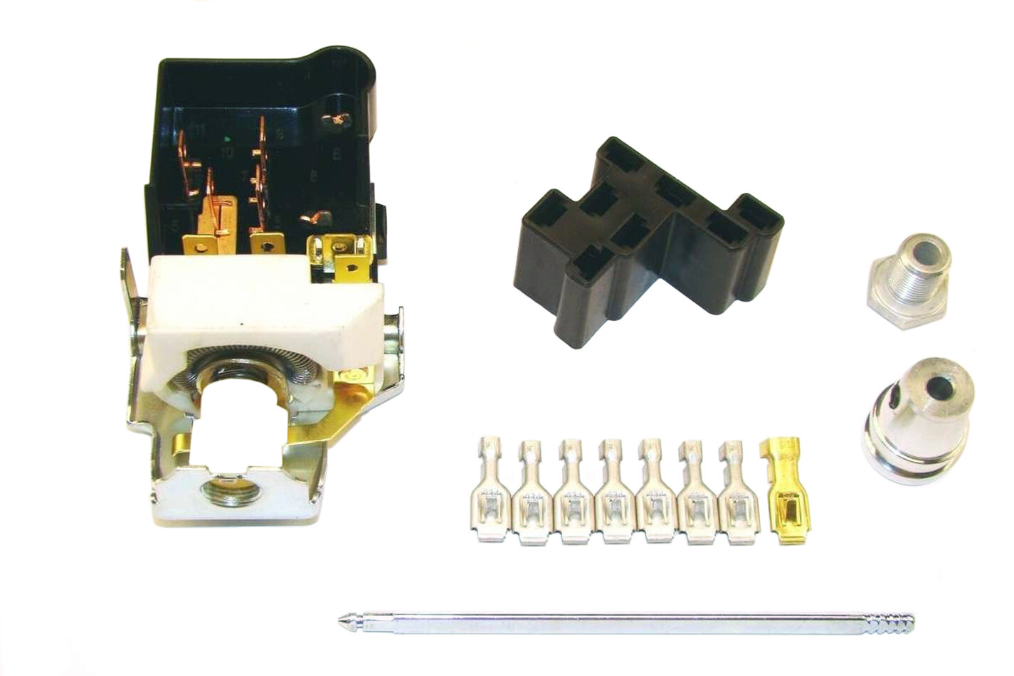 Polished Aluminum Pull Headlight Switch with Connector/Terminals - Kit