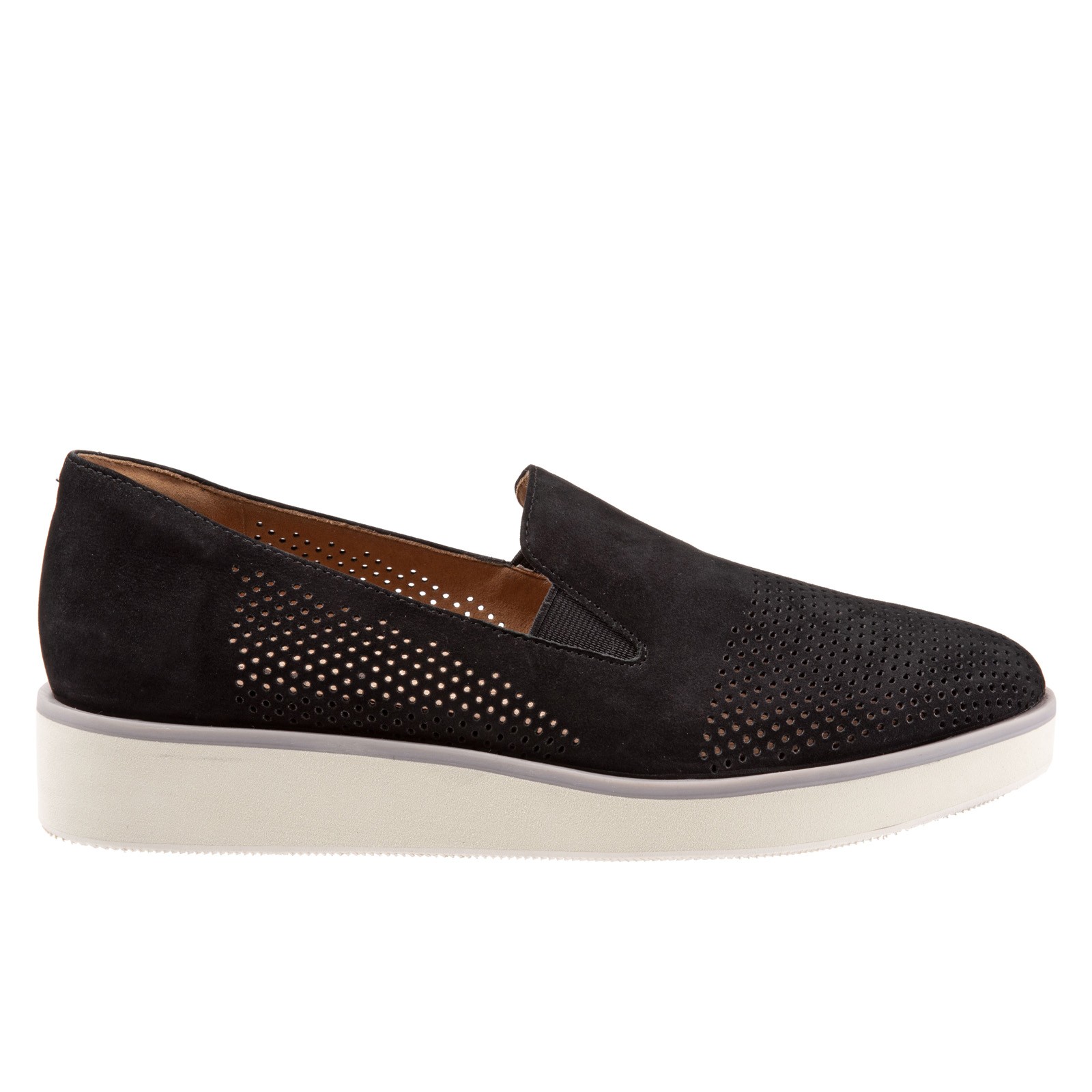 Softwalk Whistle S1810-004 Womens Black Leather Slip On Loafer Flats Shoes 6.5