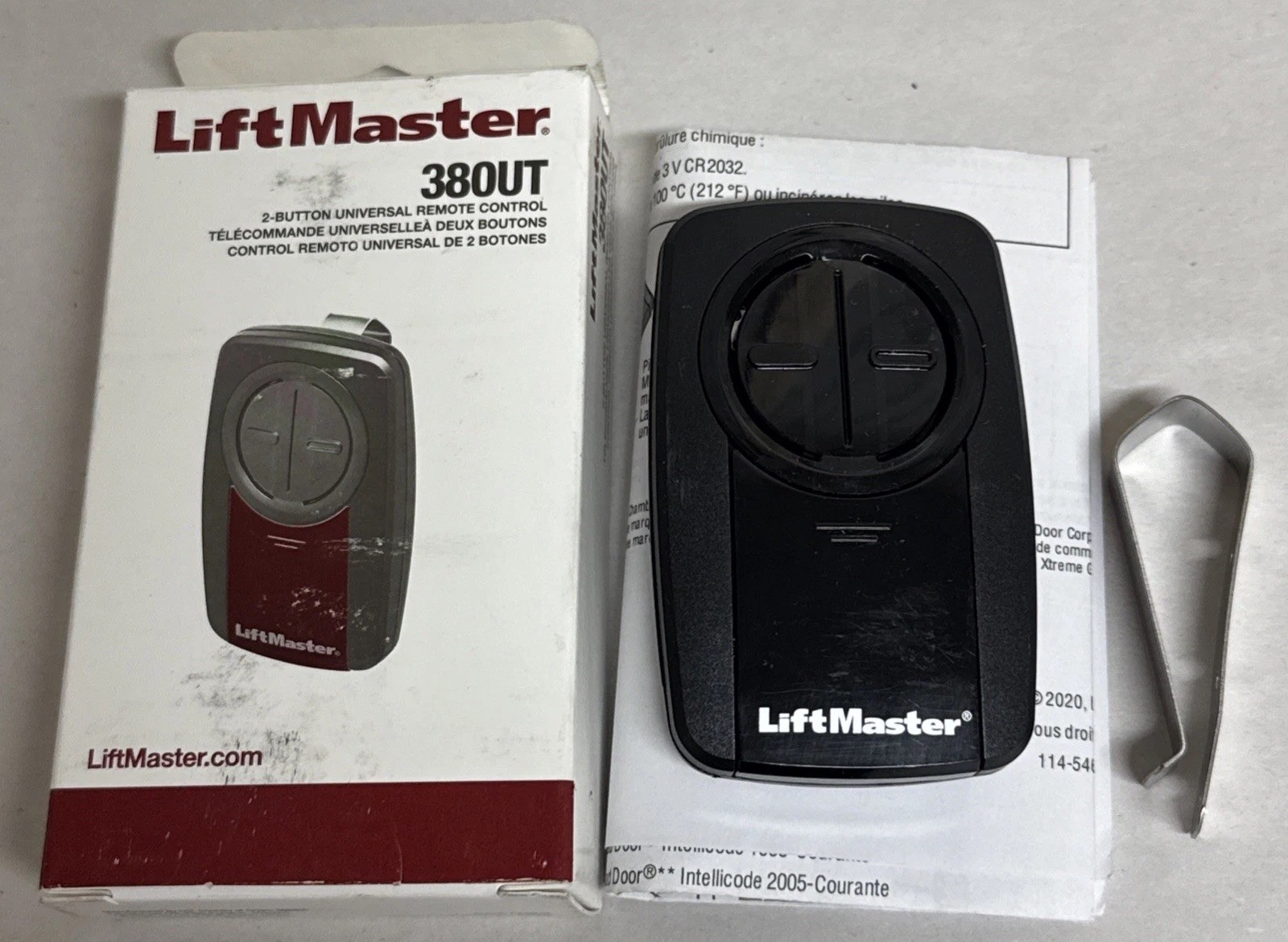 OEM LiftMaster 380UT Universal Garage Door Opener Remote