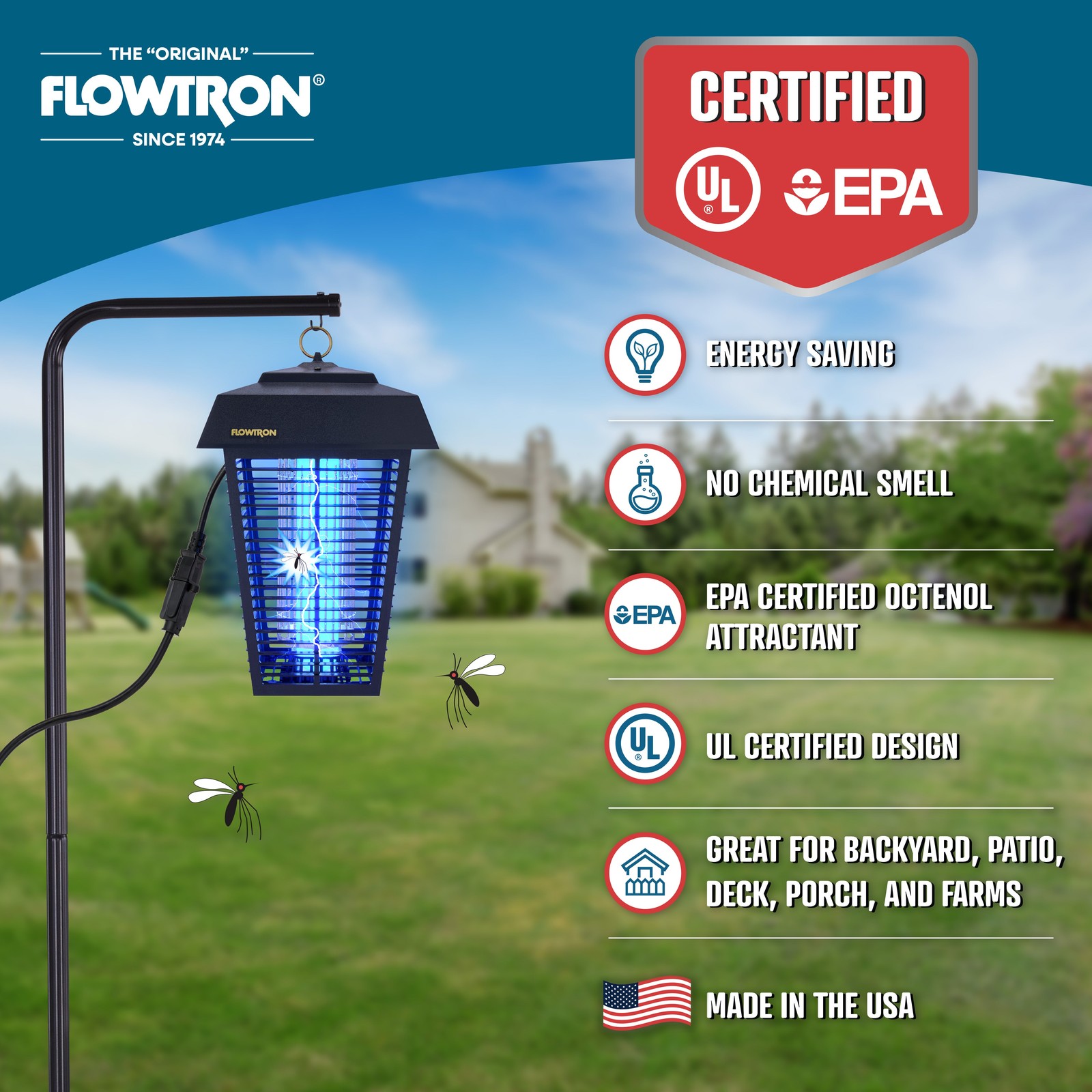 Flowtron Replacement Durable Top Cover for BK-80D Bug Zapper