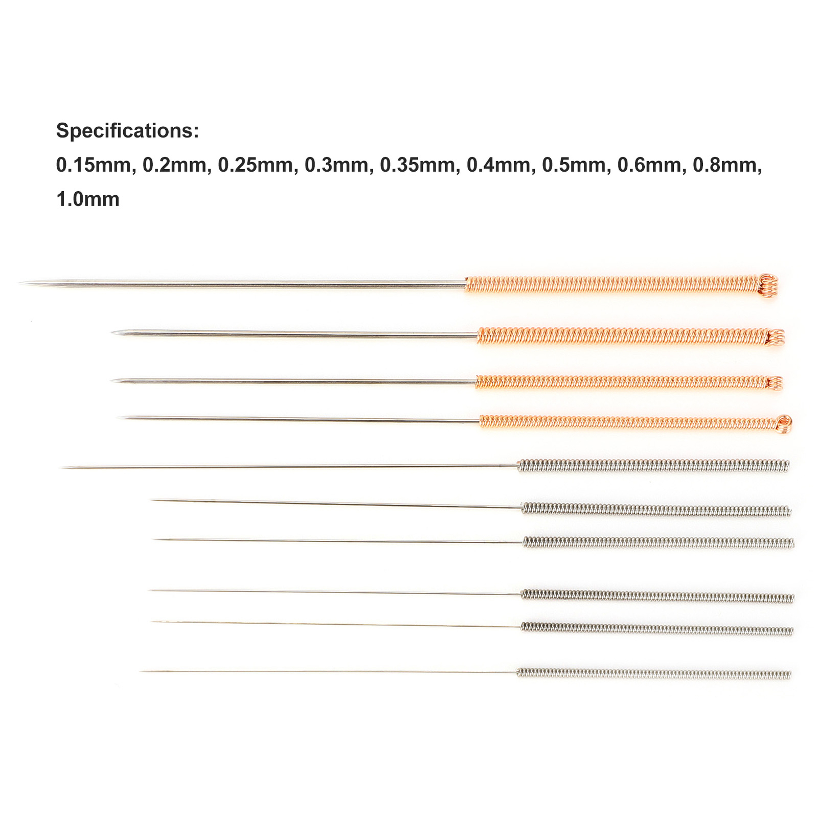 10x Nozzle Cleaning Needles Stainless Steel Nozzle Cleaning Tool Kit 0.15‑1.0mm