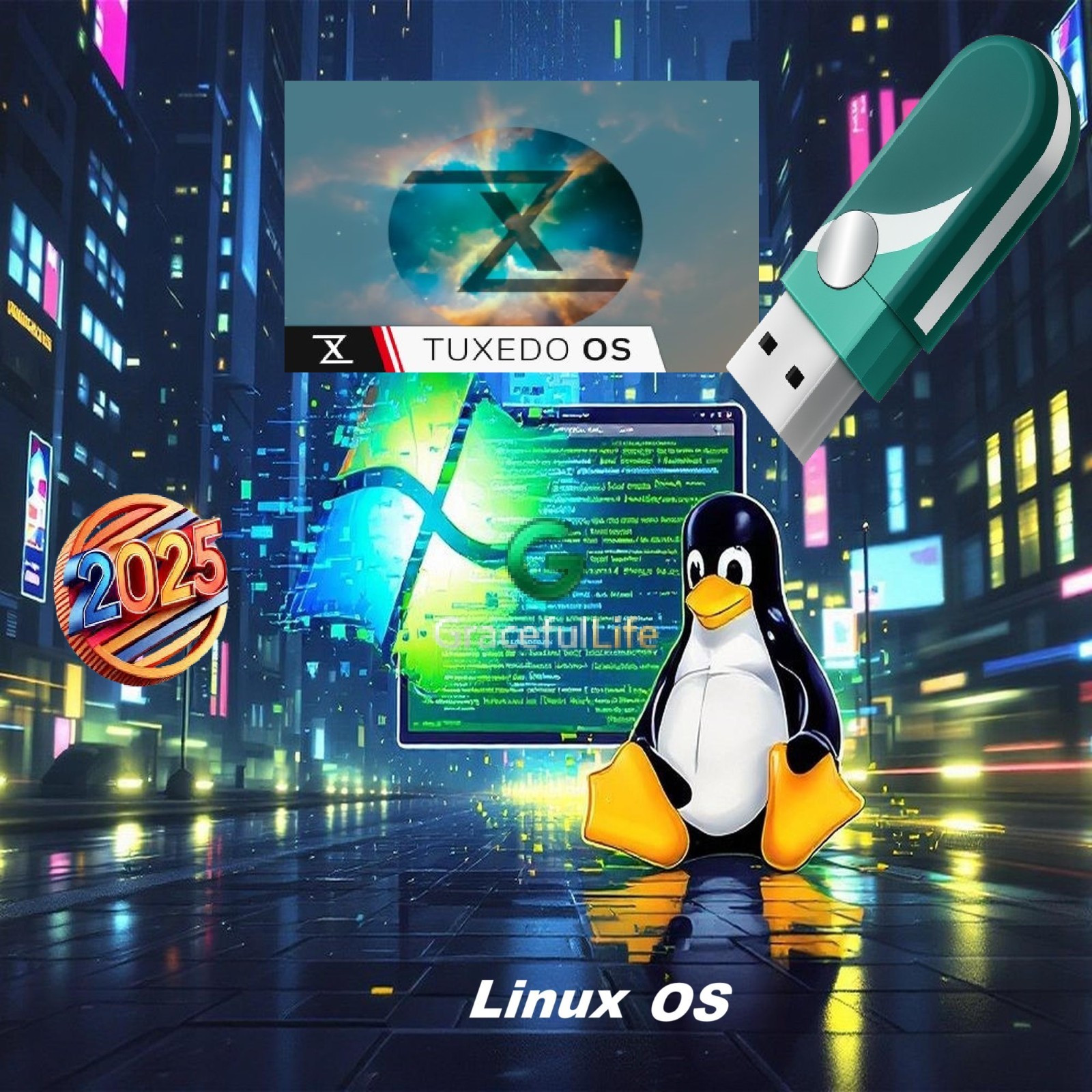 TUXEDO OS Linux 64-Bit  Live Install Bootable OS Software 10-13-2025 edition