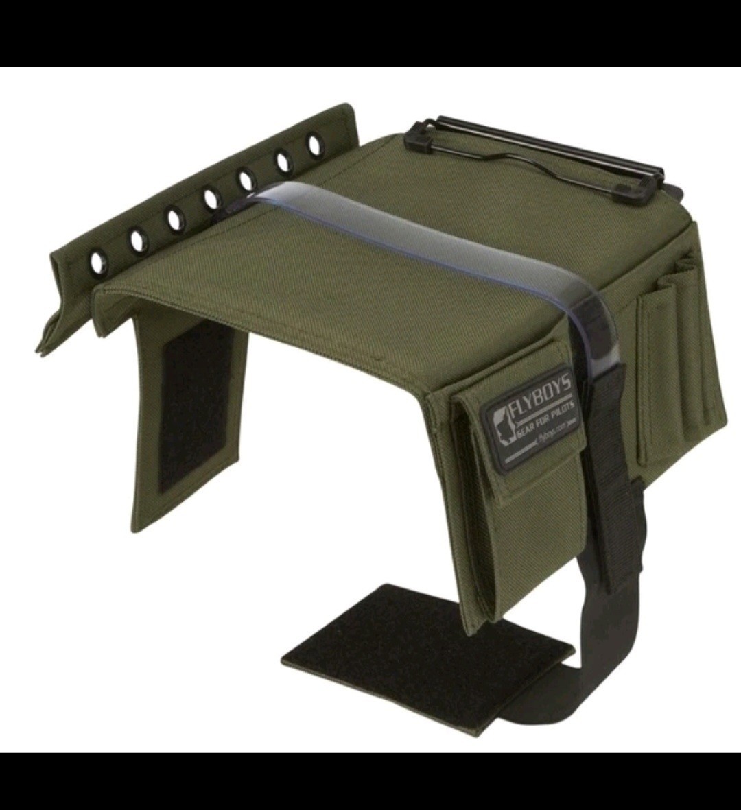 Flyboys FB1316 Kneeboard For Pilots with Eyelets & Clipboard Olive Green Velcro
