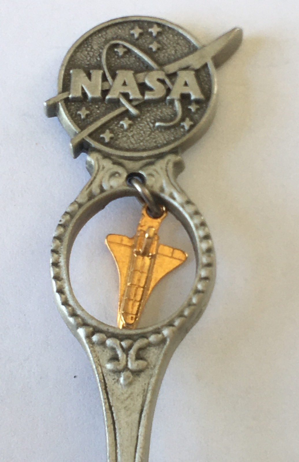 NASA Kennedy Space Center Pewter Vintage Souvenir Spoon Collectible