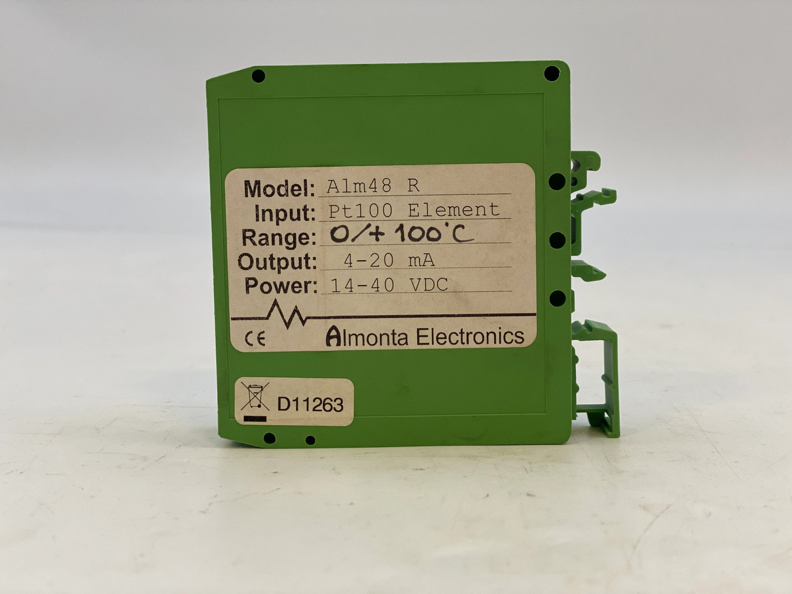 Almonata Electronics Alm48R Rail Mounting Temperature Transmitter (Used)